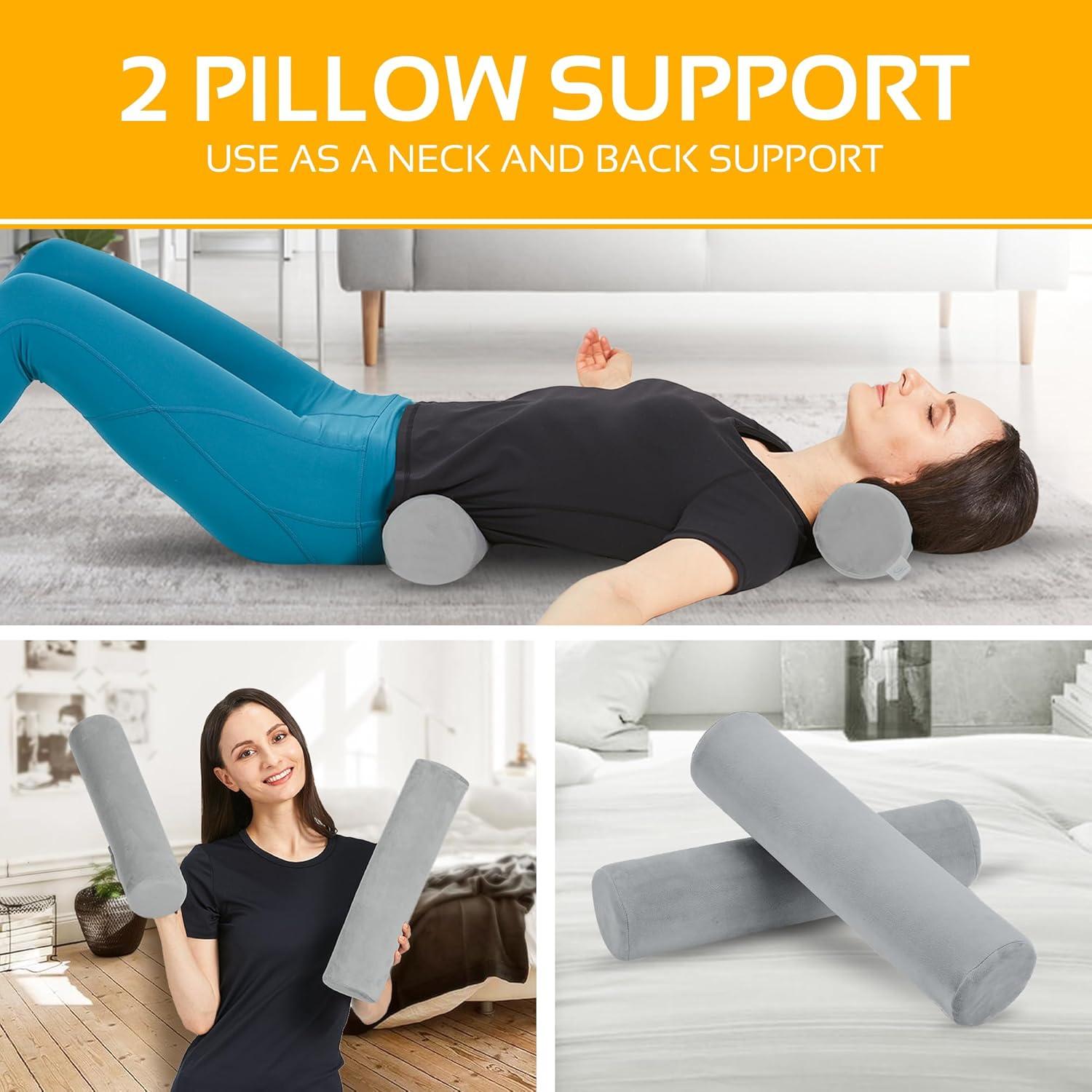Almohadas Cilíndricas Cervical AllSett Health 2 Pack 43x10 cm