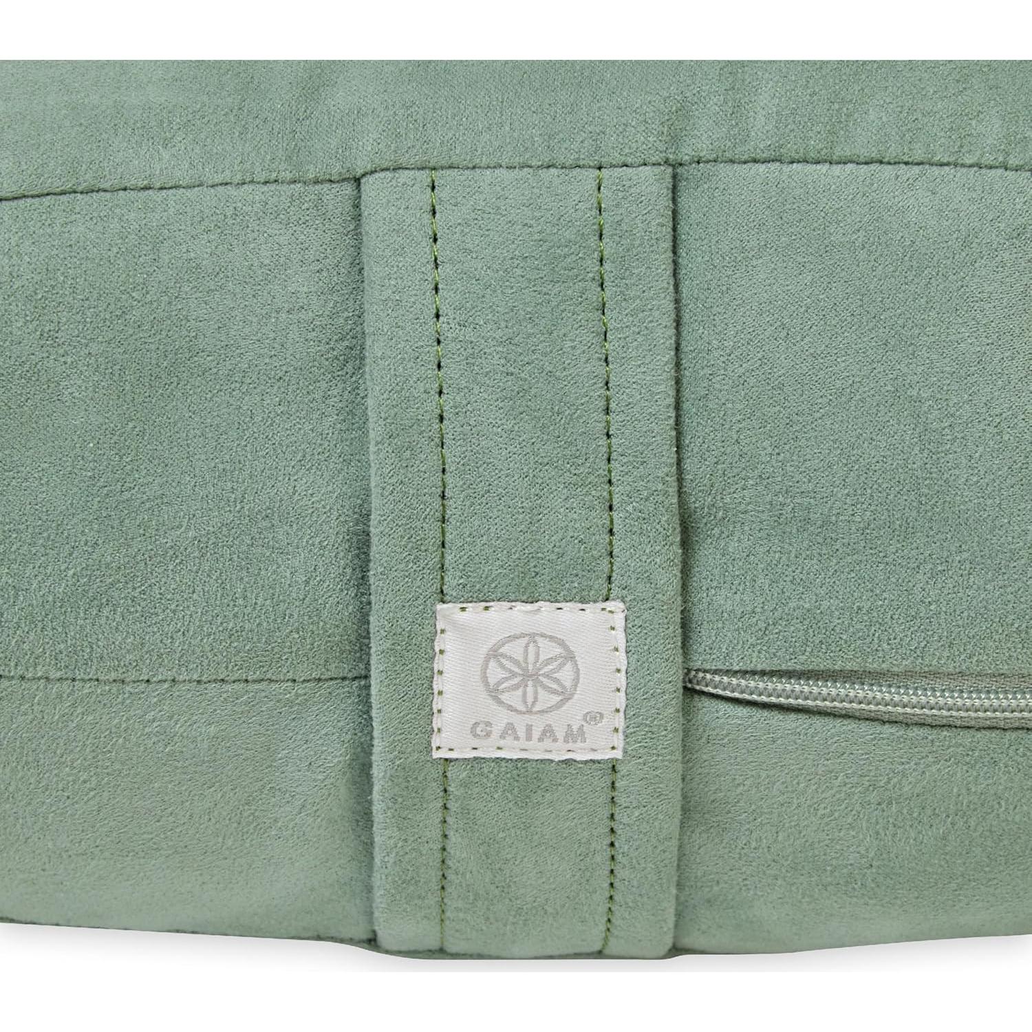Cojín Bolster de Yoga Gaiam Sage - Almohada Rectangular