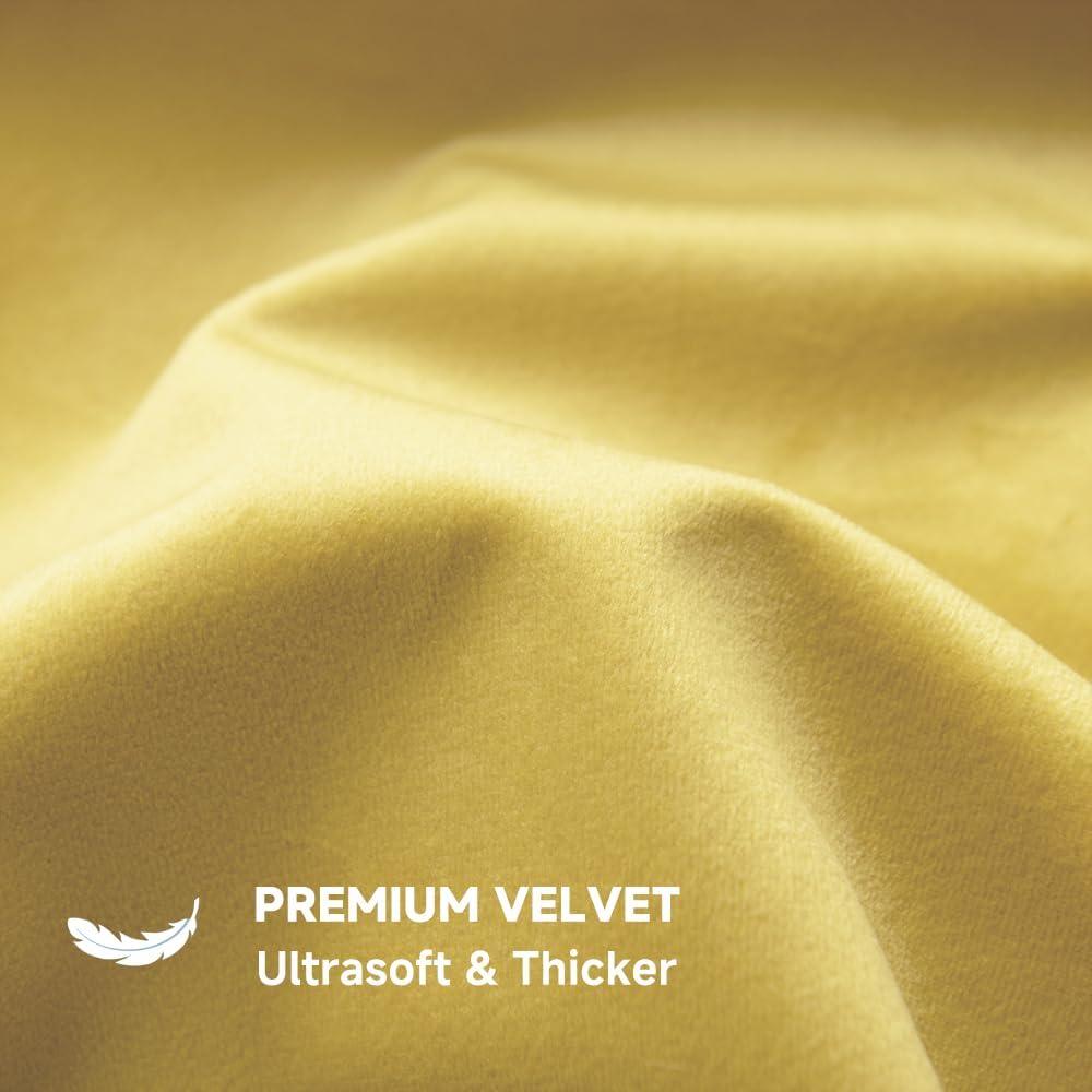 Fundas de Cojín Cuadradas Amarillas 61x61 cm Juego de 2 QUORGVES