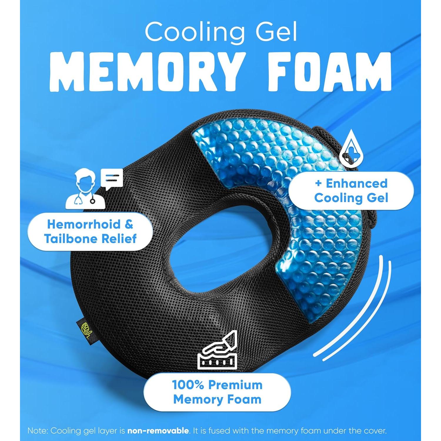 Cojín de Donut H. Mediano para Alivio Coccix y Hemorroides