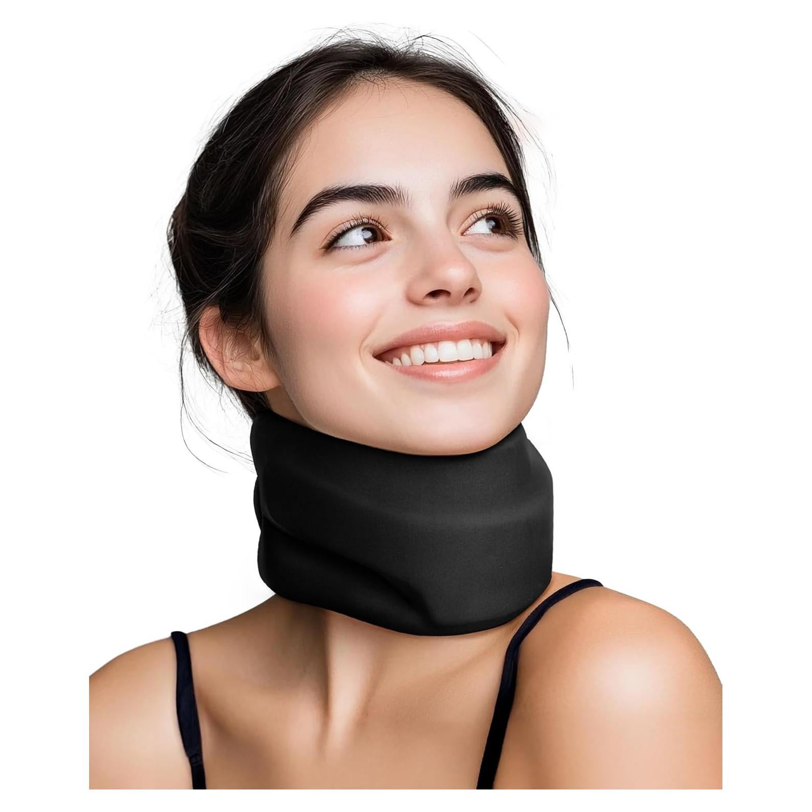 Collarín Cervical Qwnccet Negro Mediano 32-40.6 cm Soporte