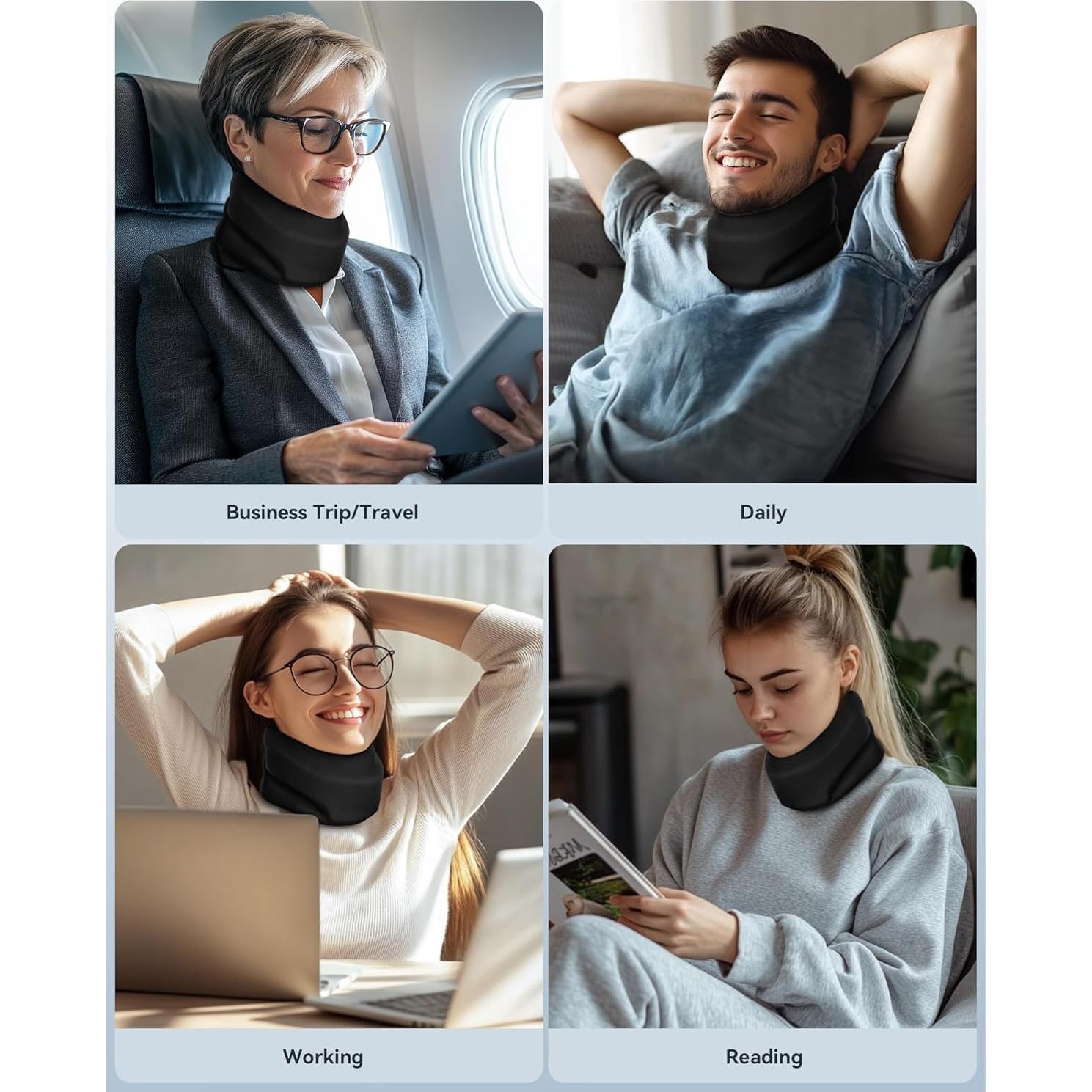 Collarín Cervical Qwnccet Negro Mediano 32-40.6 cm Soporte