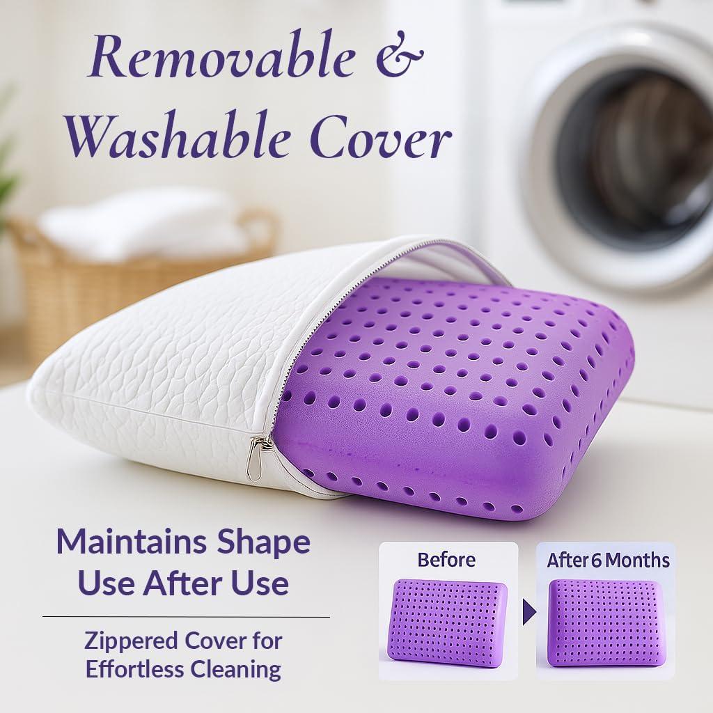 Almohada de Lavanda OMEO Estándar Espuma Viscoelástica 61x40 cm