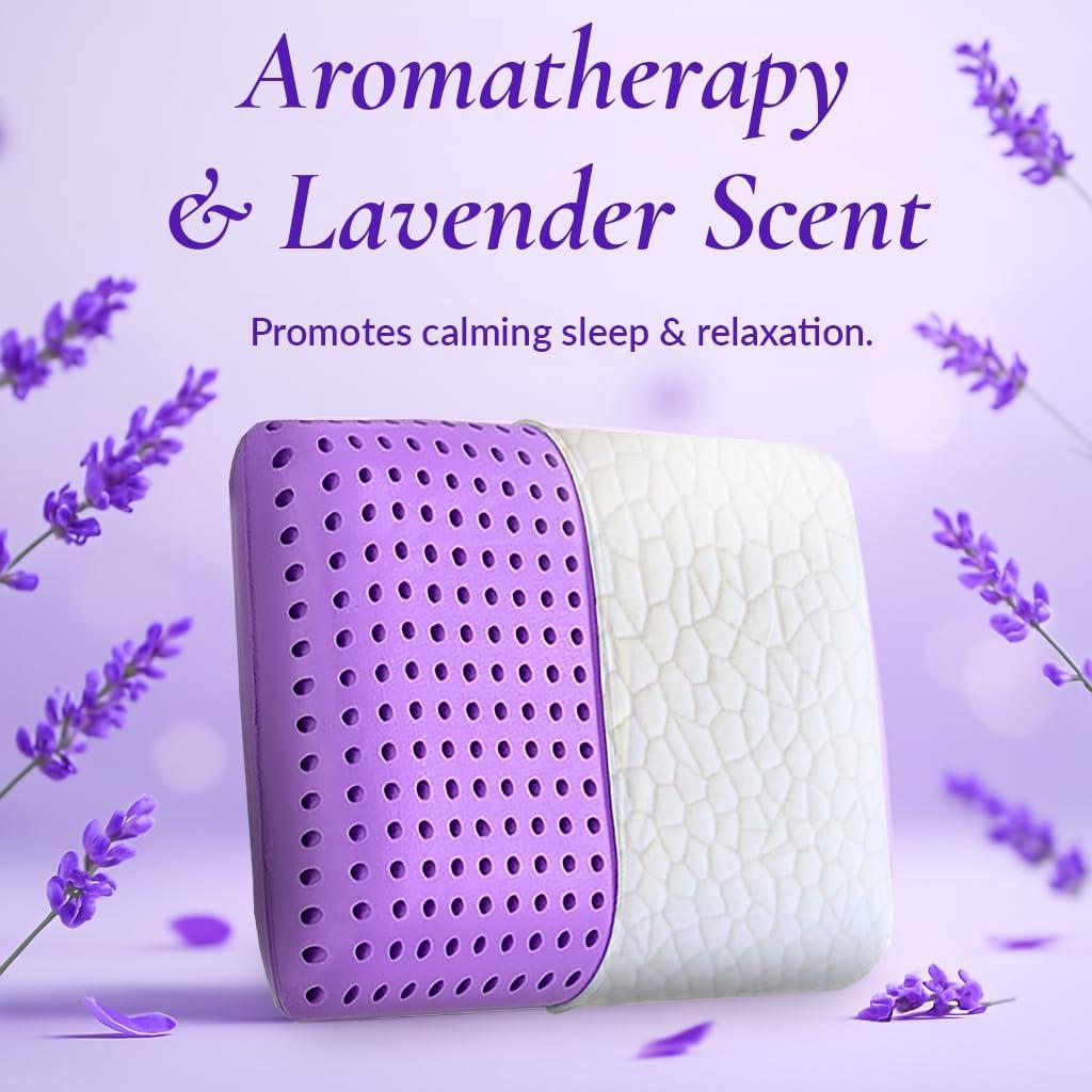 Almohada de Lavanda OMEO Estándar Espuma Viscoelástica 61x40 cm