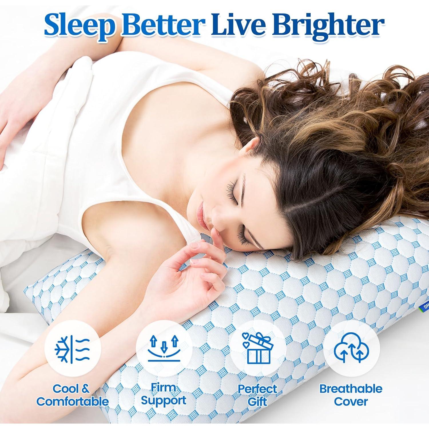 Almohada Ajustable CloudBliss Espuma Viscoelástica Queen