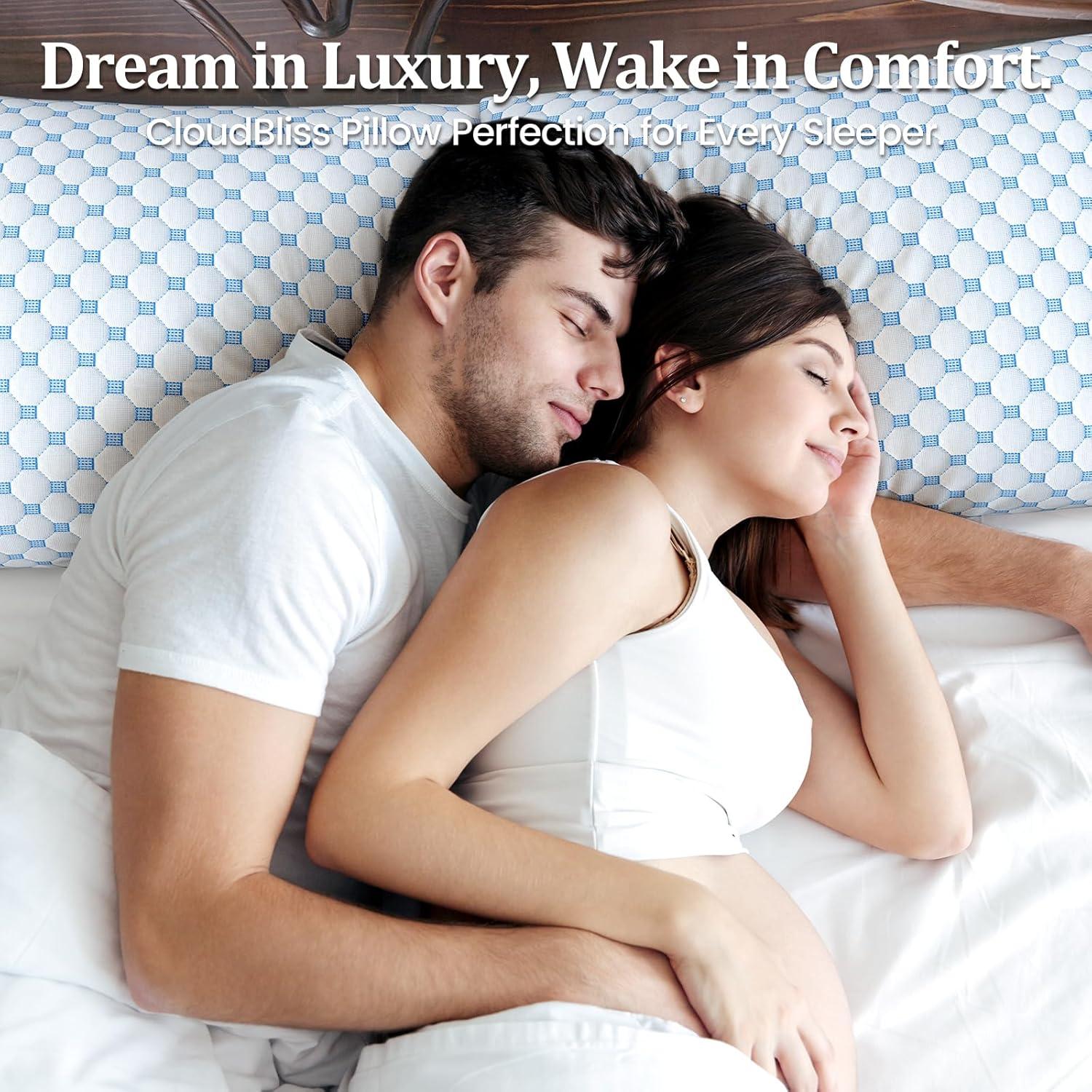 Almohada Ajustable CloudBliss Espuma Viscoelástica Queen