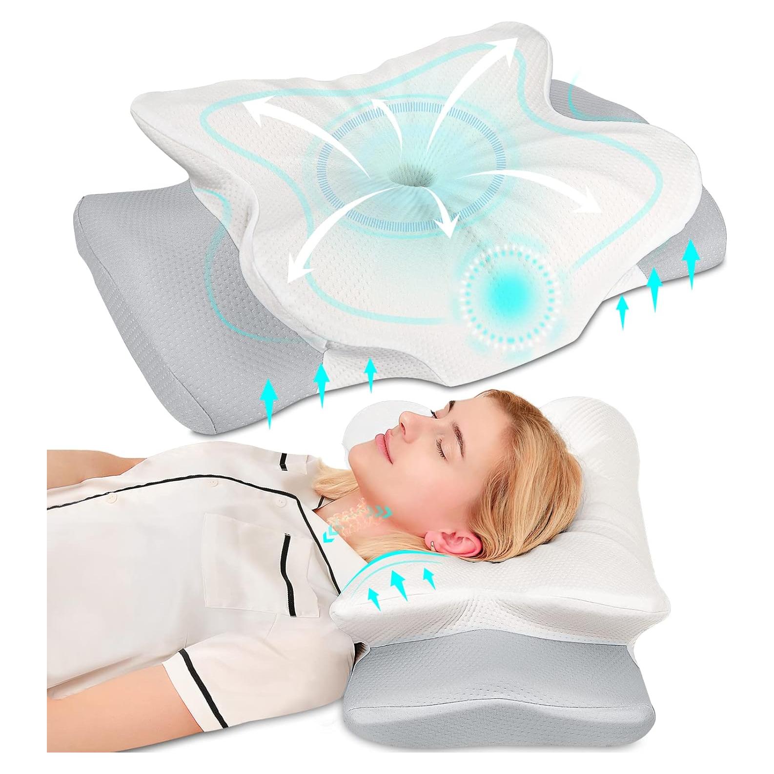 Almohada Cervical Pulatree Reina Espuma Viscoelástica Ergonómica