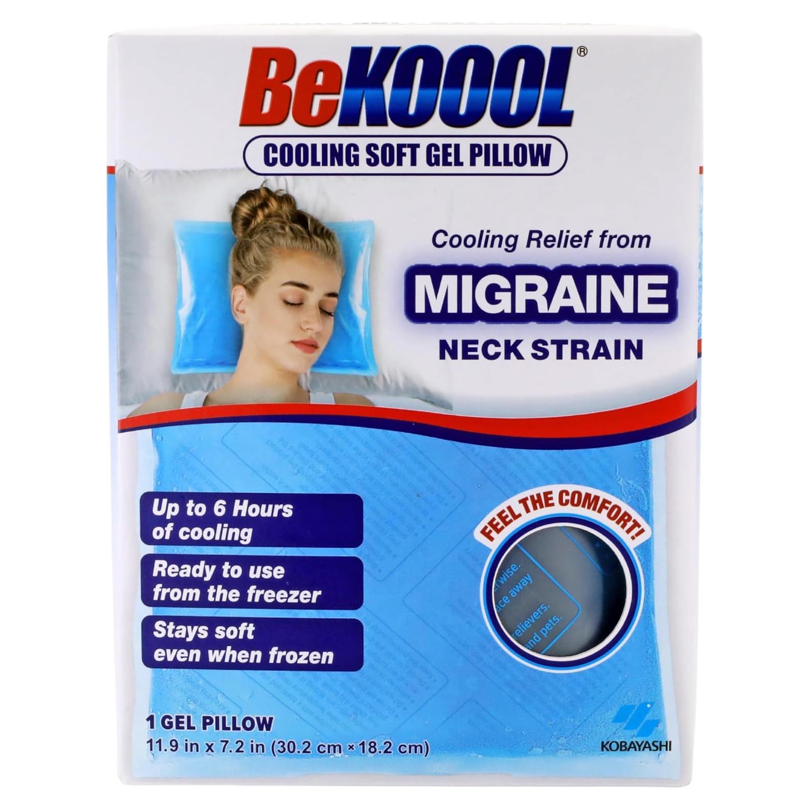 Almohada de Gel Frío BeKOOOL Suave Reutilizable 30x18 cm