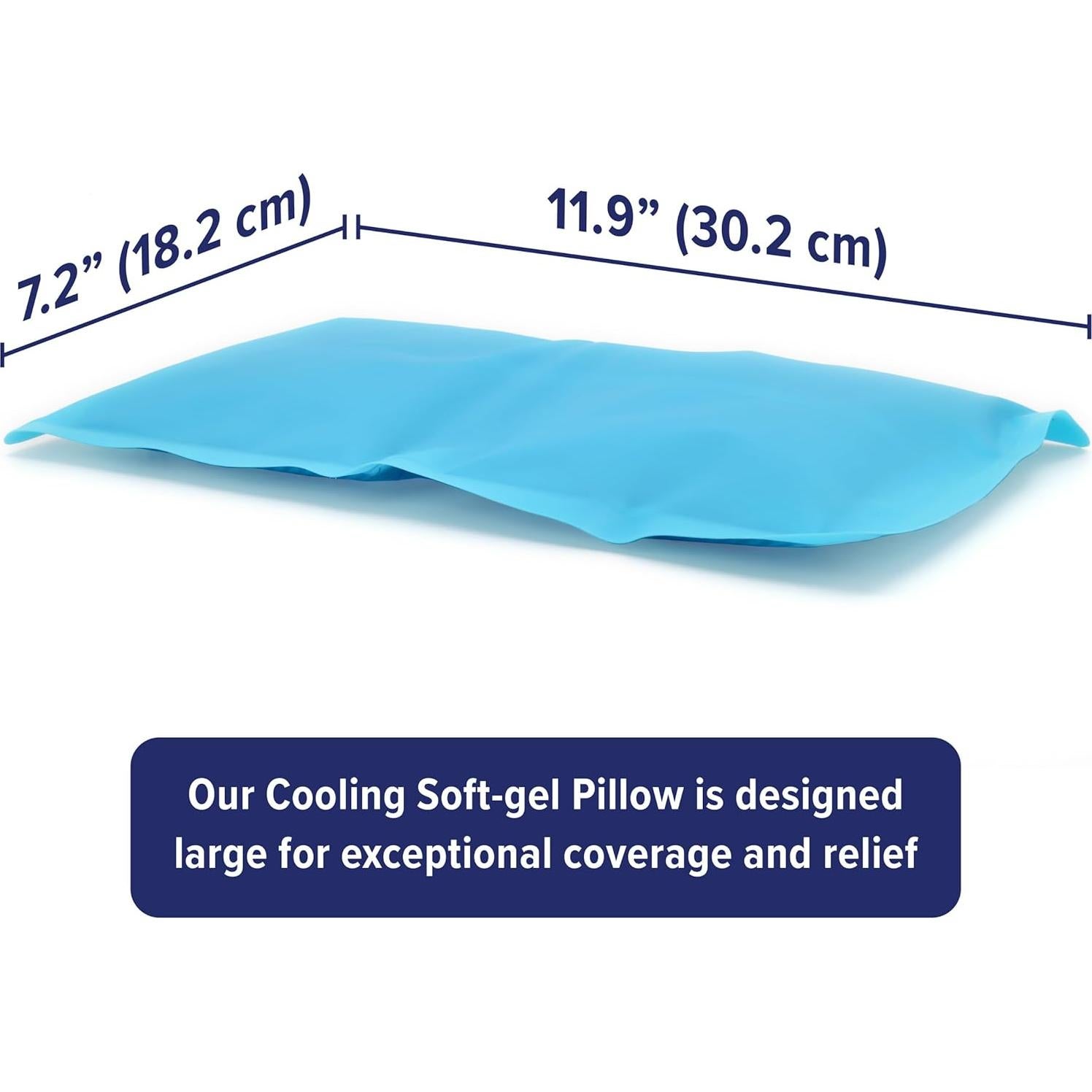 Almohada de Gel Frío BeKOOOL Suave Reutilizable 30x18 cm