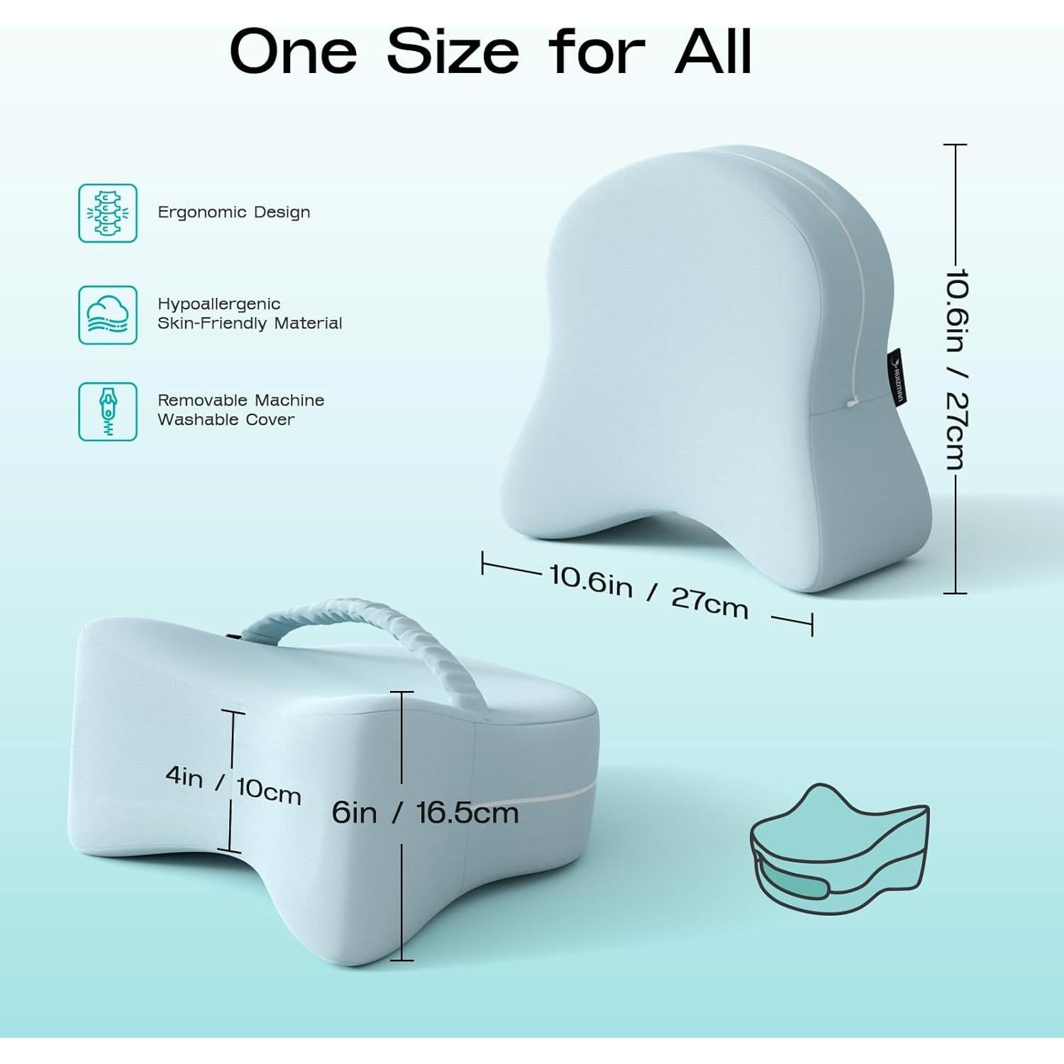 Almohada para Rodillas Ruizman Espuma Viscoelástica Azul