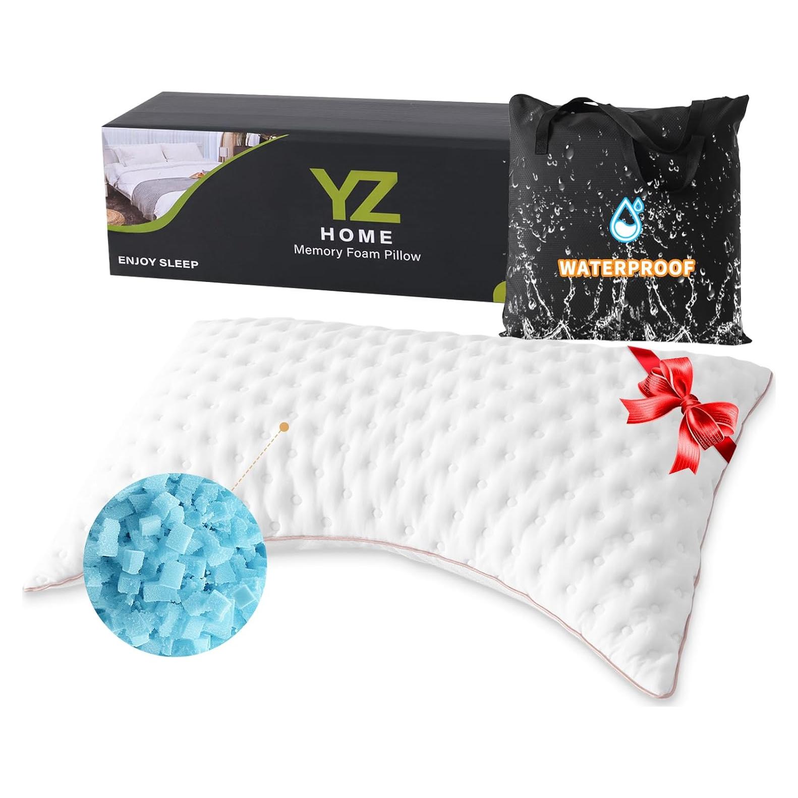 Almohada Queen YZ HOME Espuma Viscoelástica Ajustable Blanca