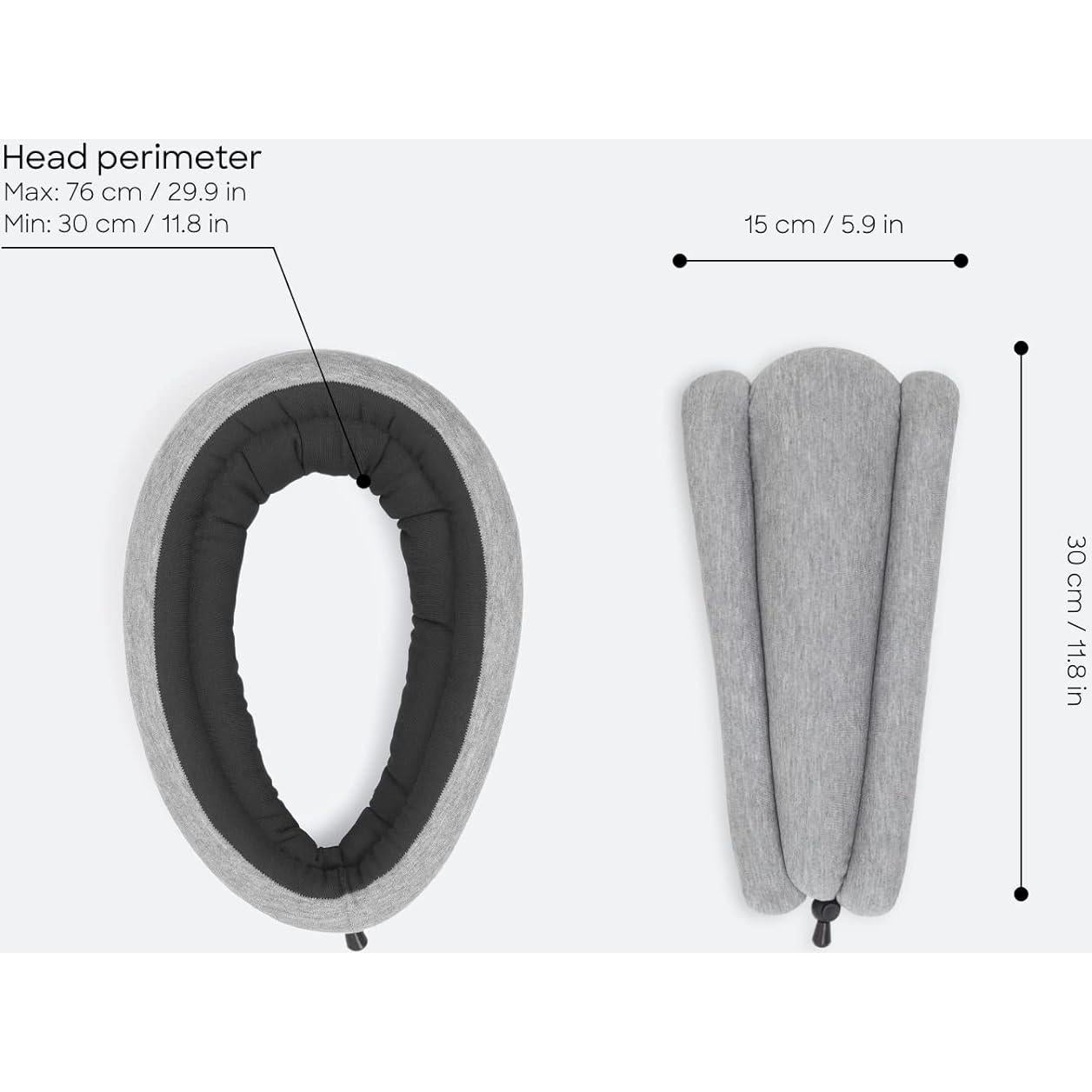 Almohada de Viaje Ostrichpillow Light Gris Medianoche