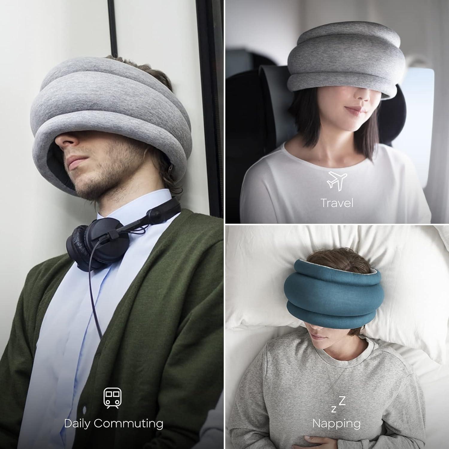 Almohada de Viaje Ostrichpillow Light Gris Medianoche