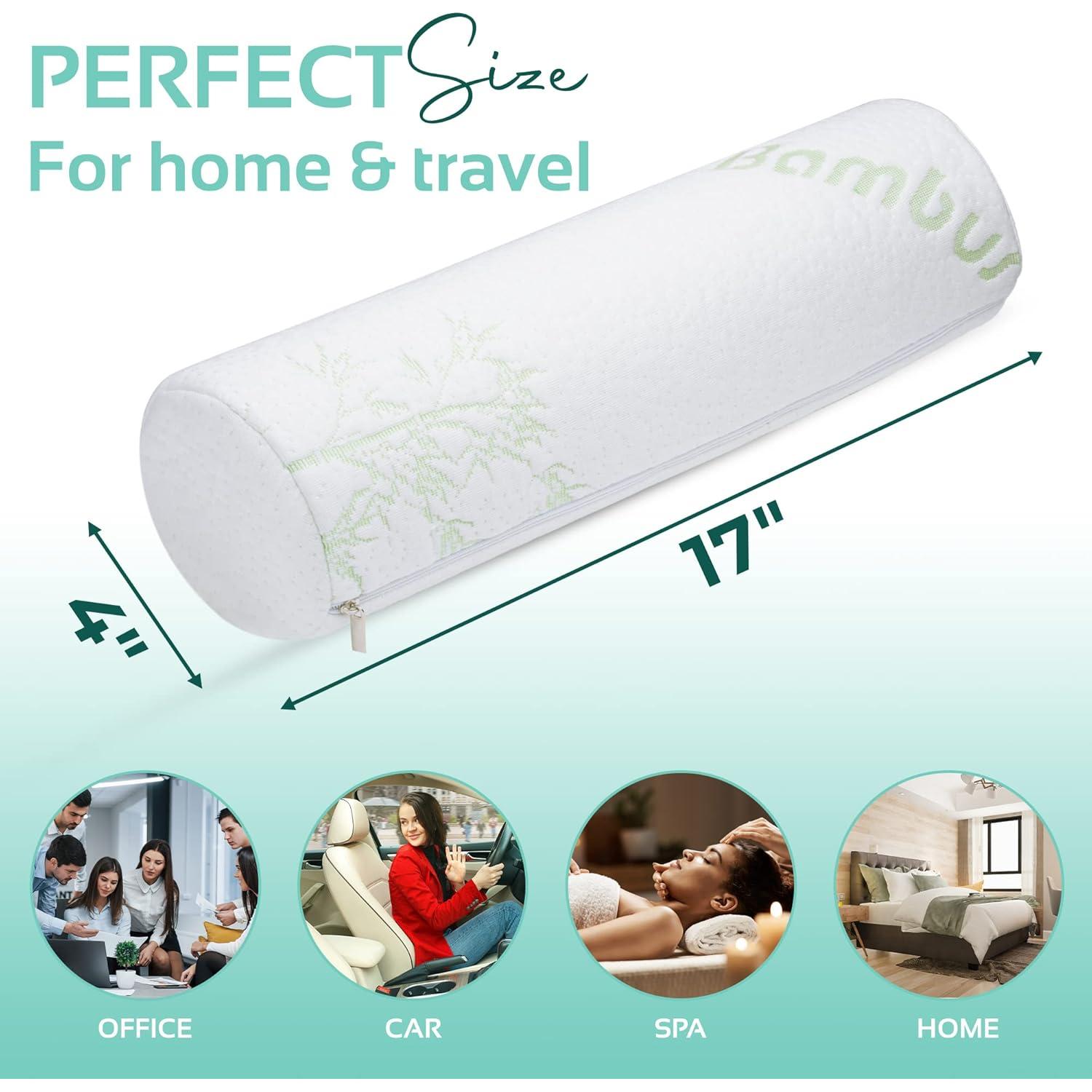 Almohada Cervical Redonda AllSett Health 2 Piezas 10x43 cm