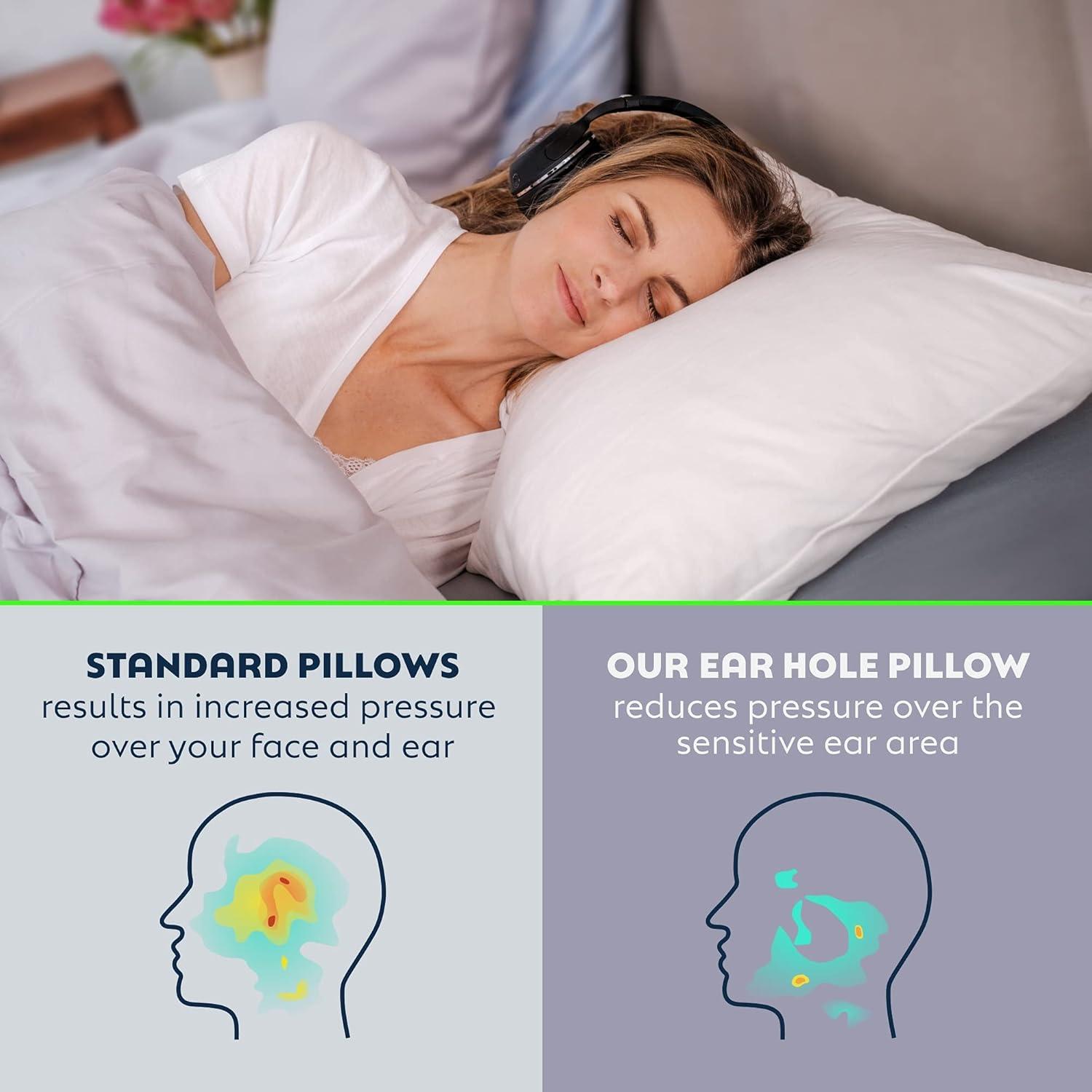Almohada Ajustable PureComfort con Agujero para Oreja 76 cm