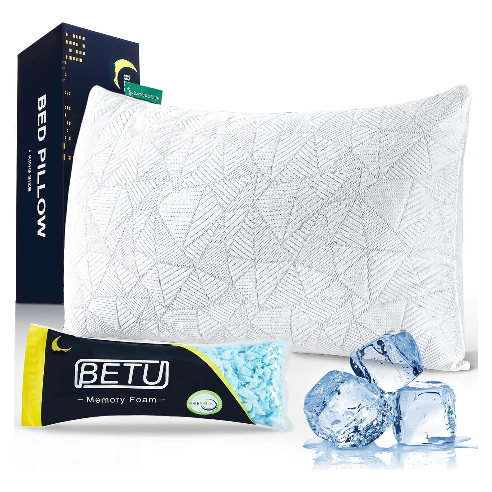 Almohada Refrigerante BETU Queen Espuma Viscoelástica Ajustable