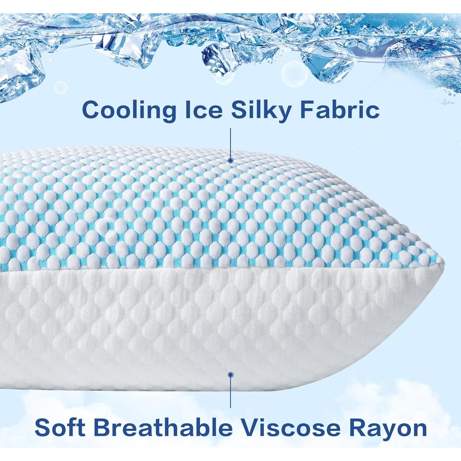 Almohadas EASELAND Firme Espuma Viscoelástica Queen 2 Pzas