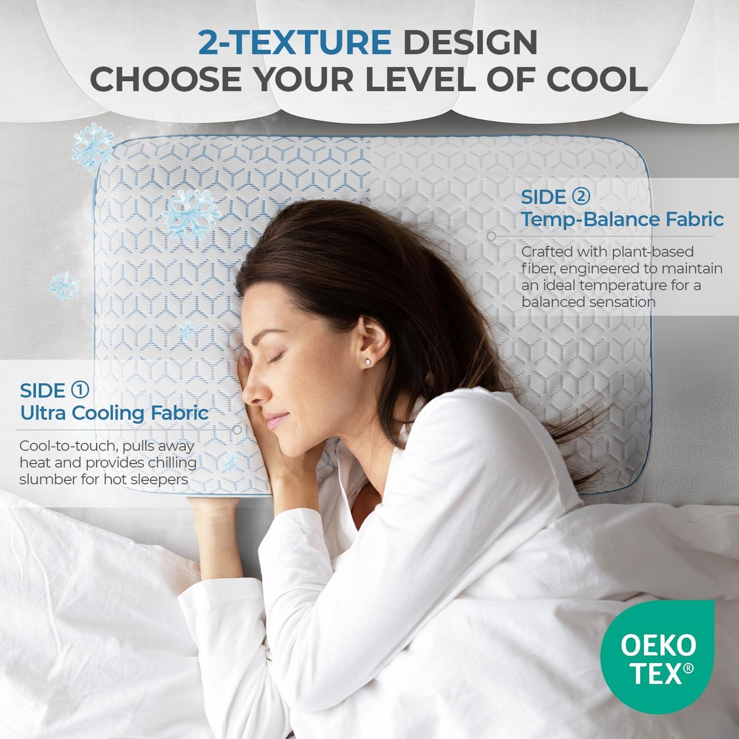 Juego de 2 Almohadas Sweetnight Cooling Queen Espuma Viscoelástica