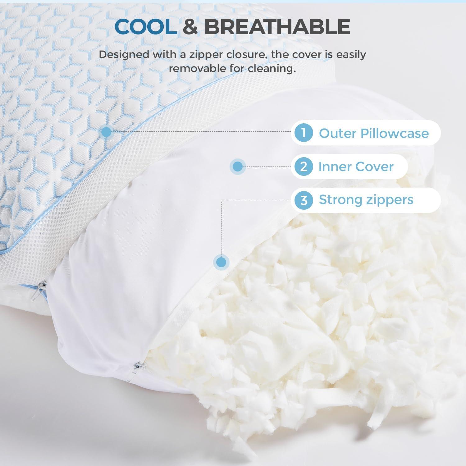 Juego de 2 Almohadas Sweetnight Cooling Queen Espuma Viscoelástica