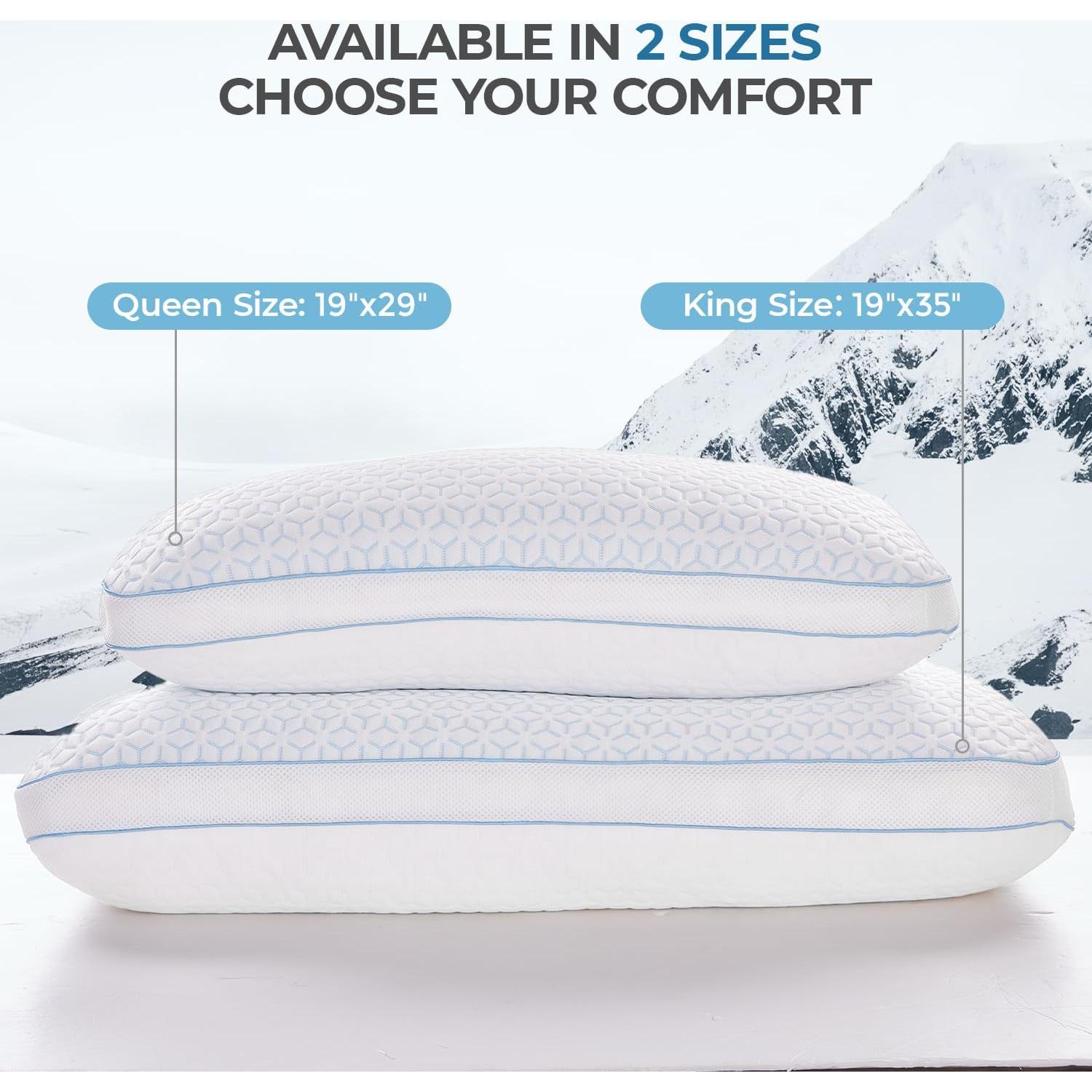 Juego de 2 Almohadas Sweetnight Cooling Queen Espuma Viscoelástica