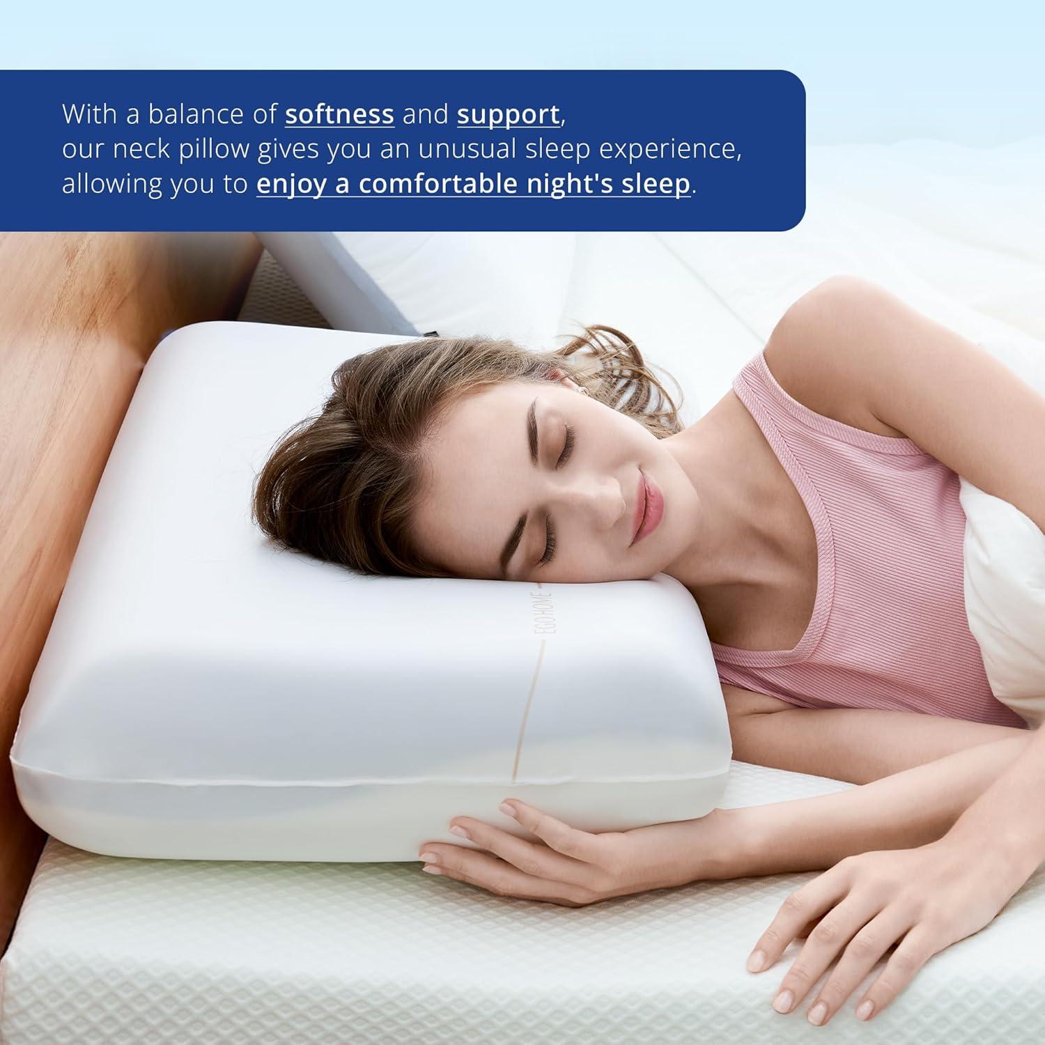 Almohada Espuma Memoria EGOHOME 66x40 cm Refrigerante