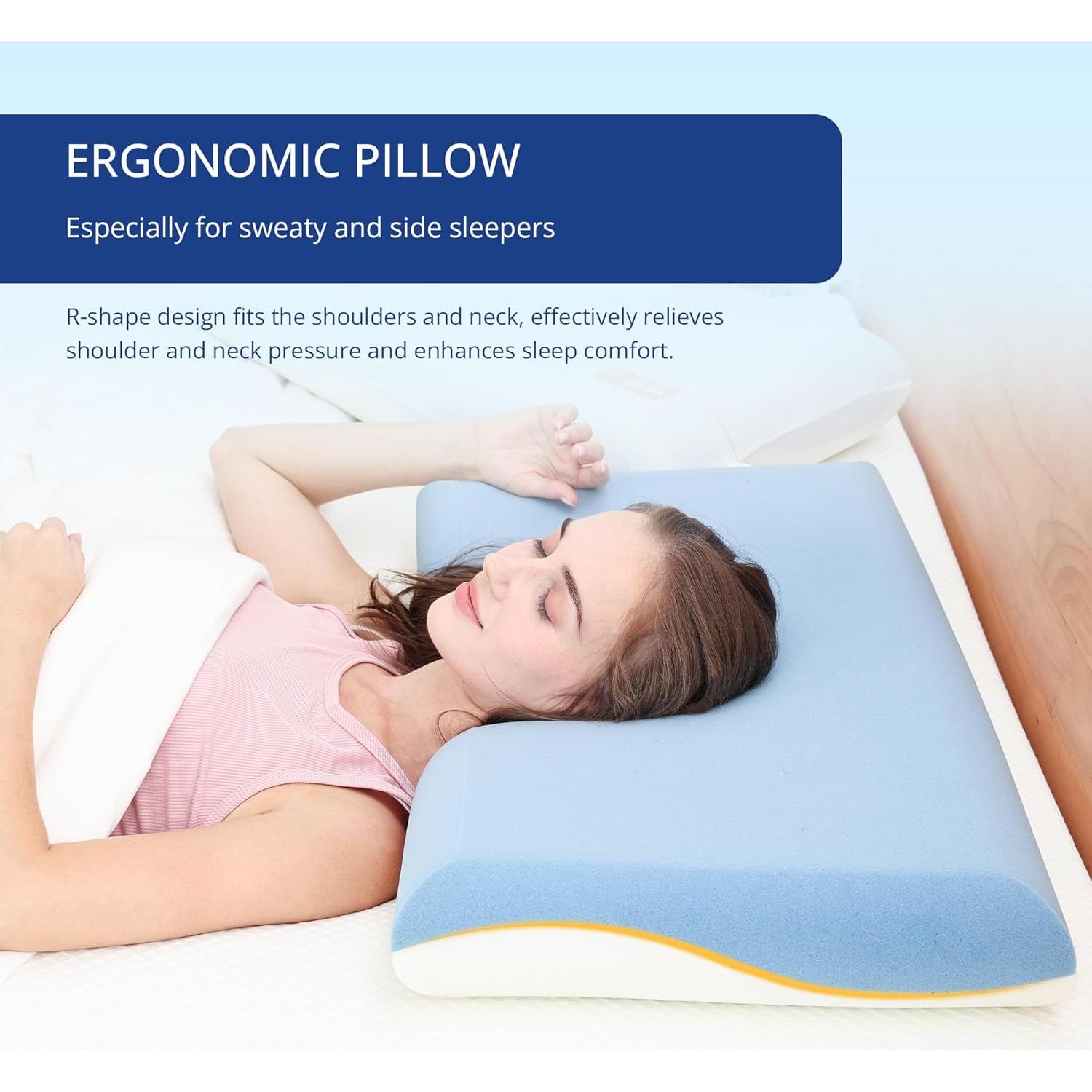 Almohada Espuma Memoria EGOHOME 66x40 cm Refrigerante