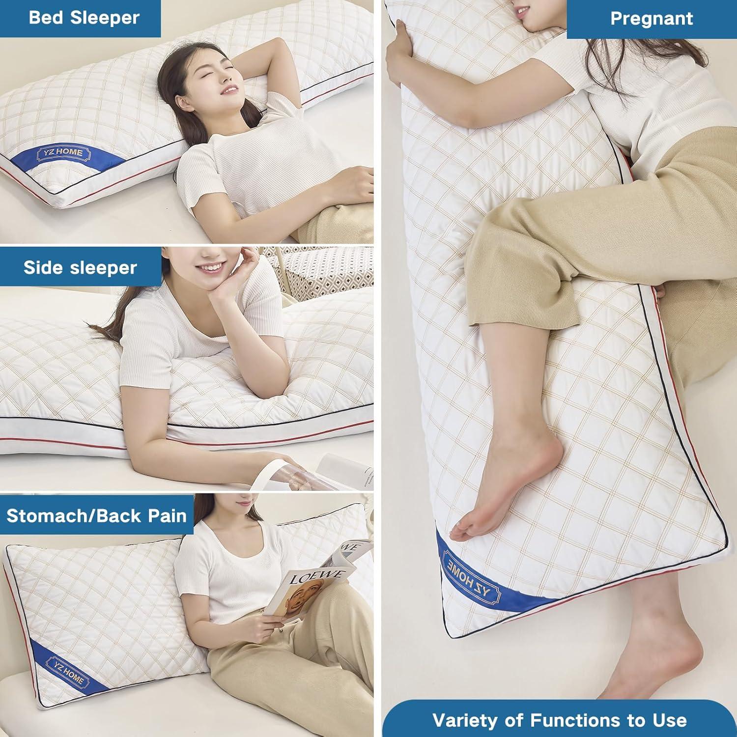 Almohada Corporal Larga YZ HOME Ajustable 50,8x137 cm Blanco