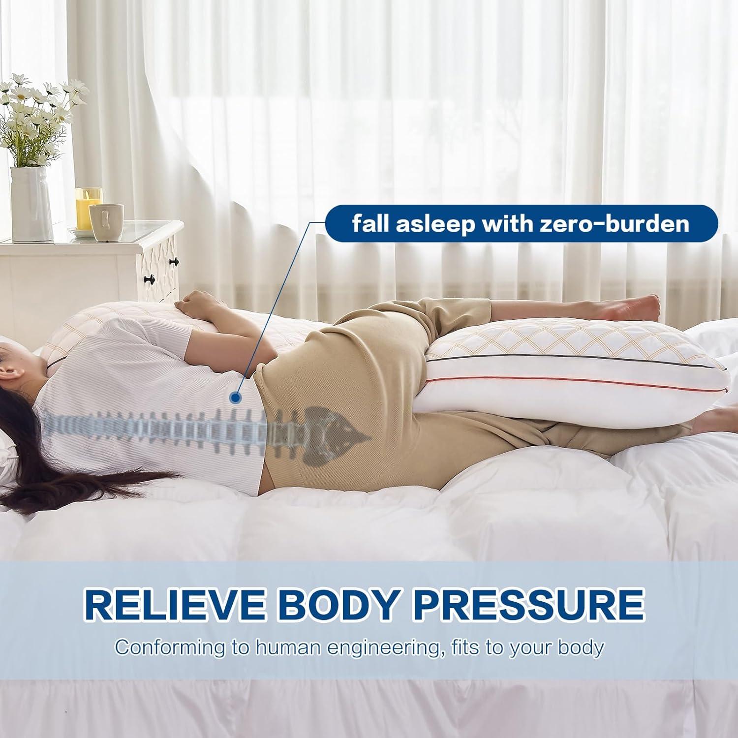 Almohada Corporal Larga YZ HOME Ajustable 50,8x137 cm Blanco