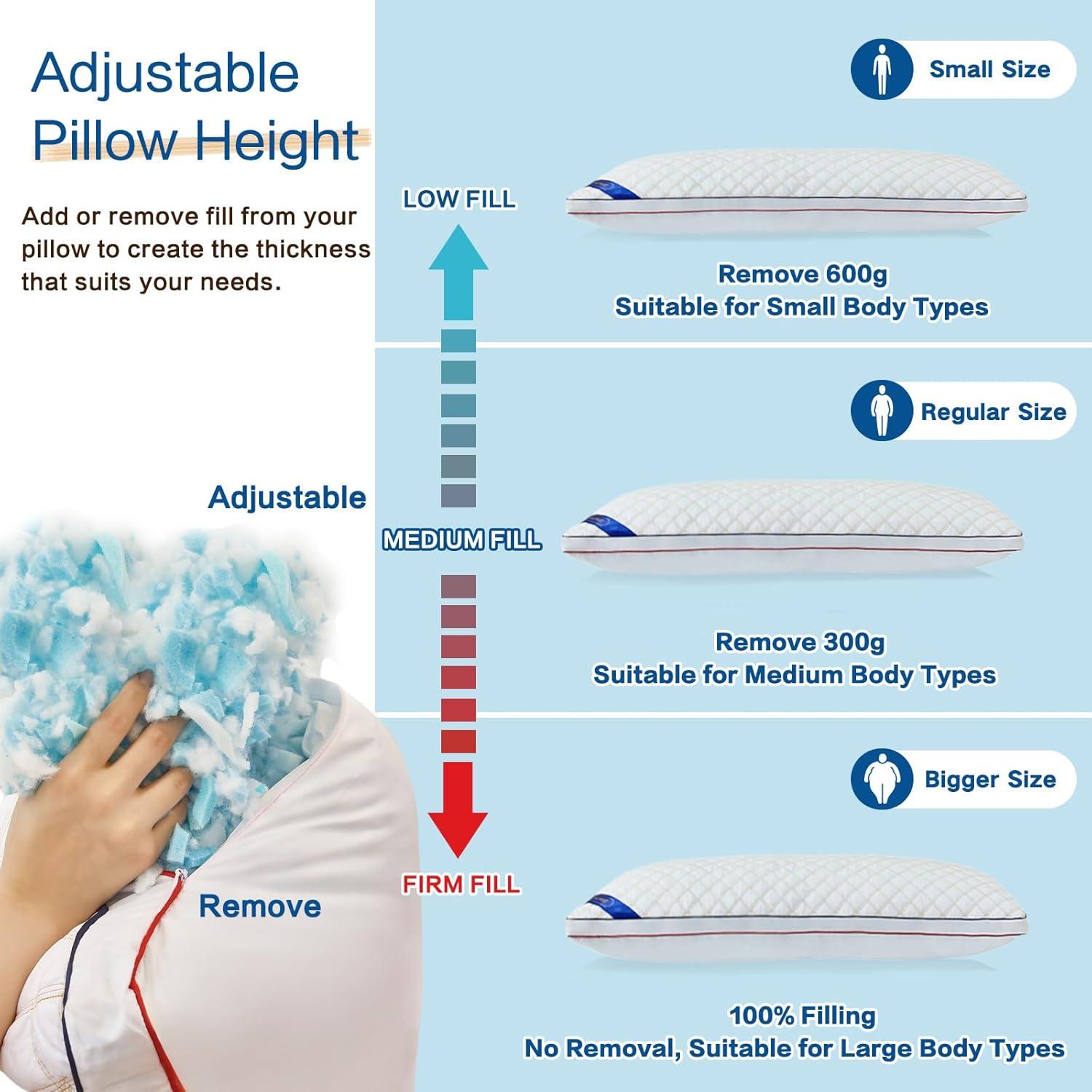 Almohada Corporal Larga YZ HOME Ajustable 50,8x137 cm Blanco