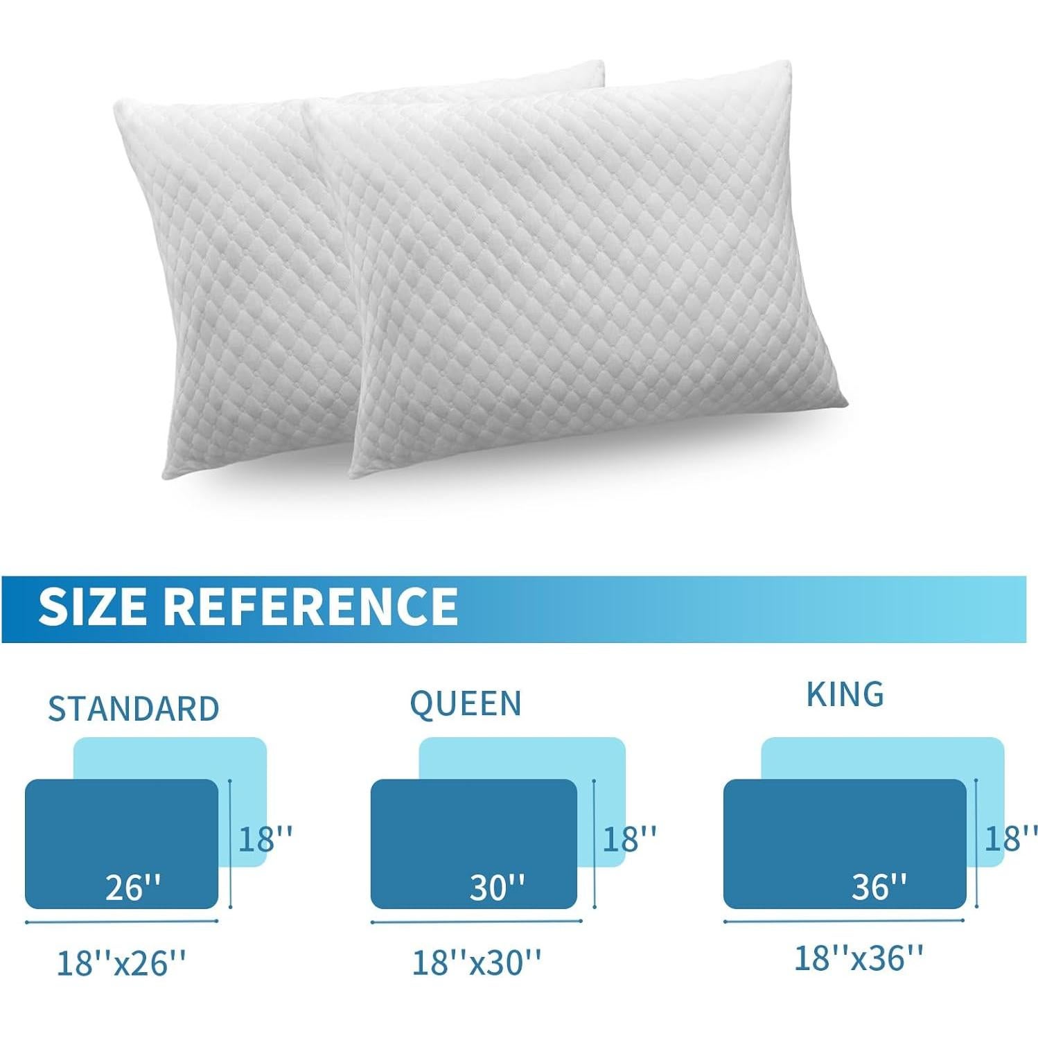 Cojines de Espuma Viscoelástica Refrigerantes OAISZ Queen Set 2