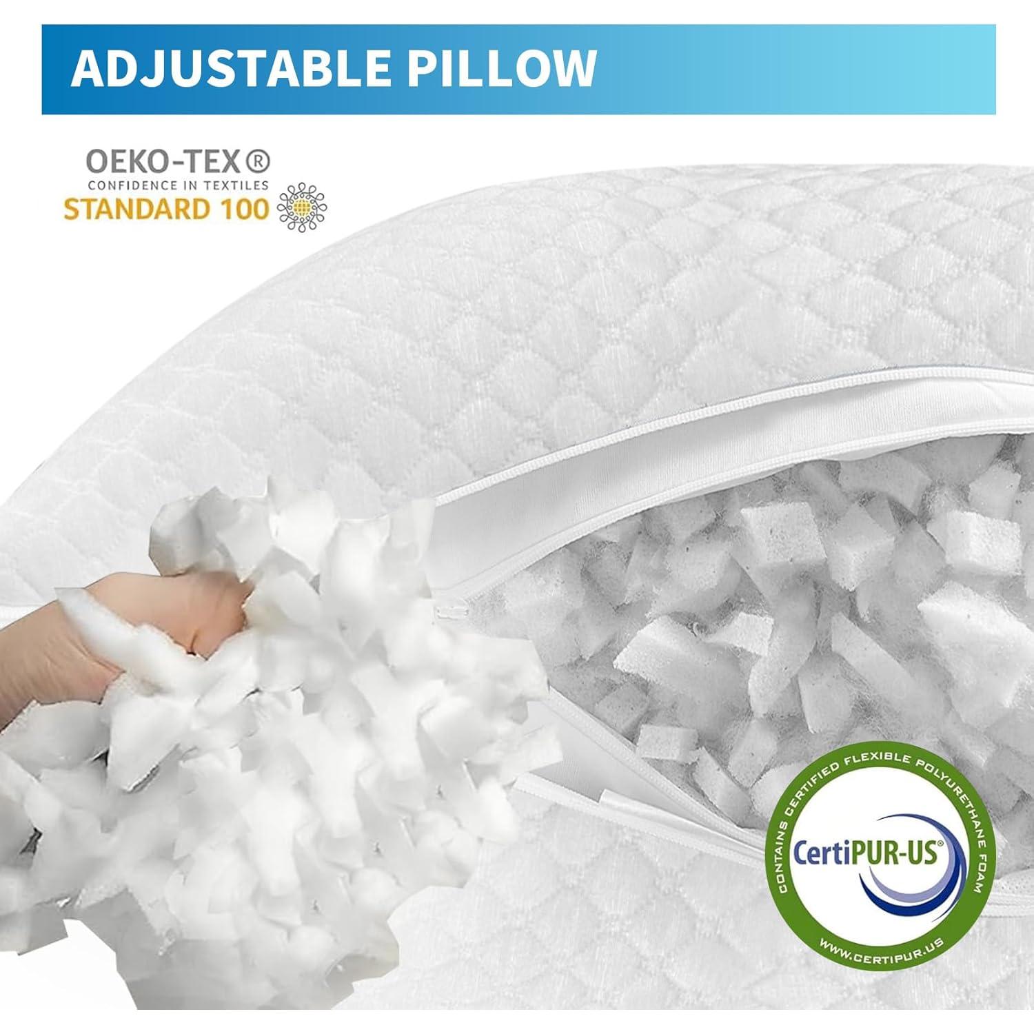 Cojines de Espuma Viscoelástica Refrigerantes OAISZ Queen Set 2