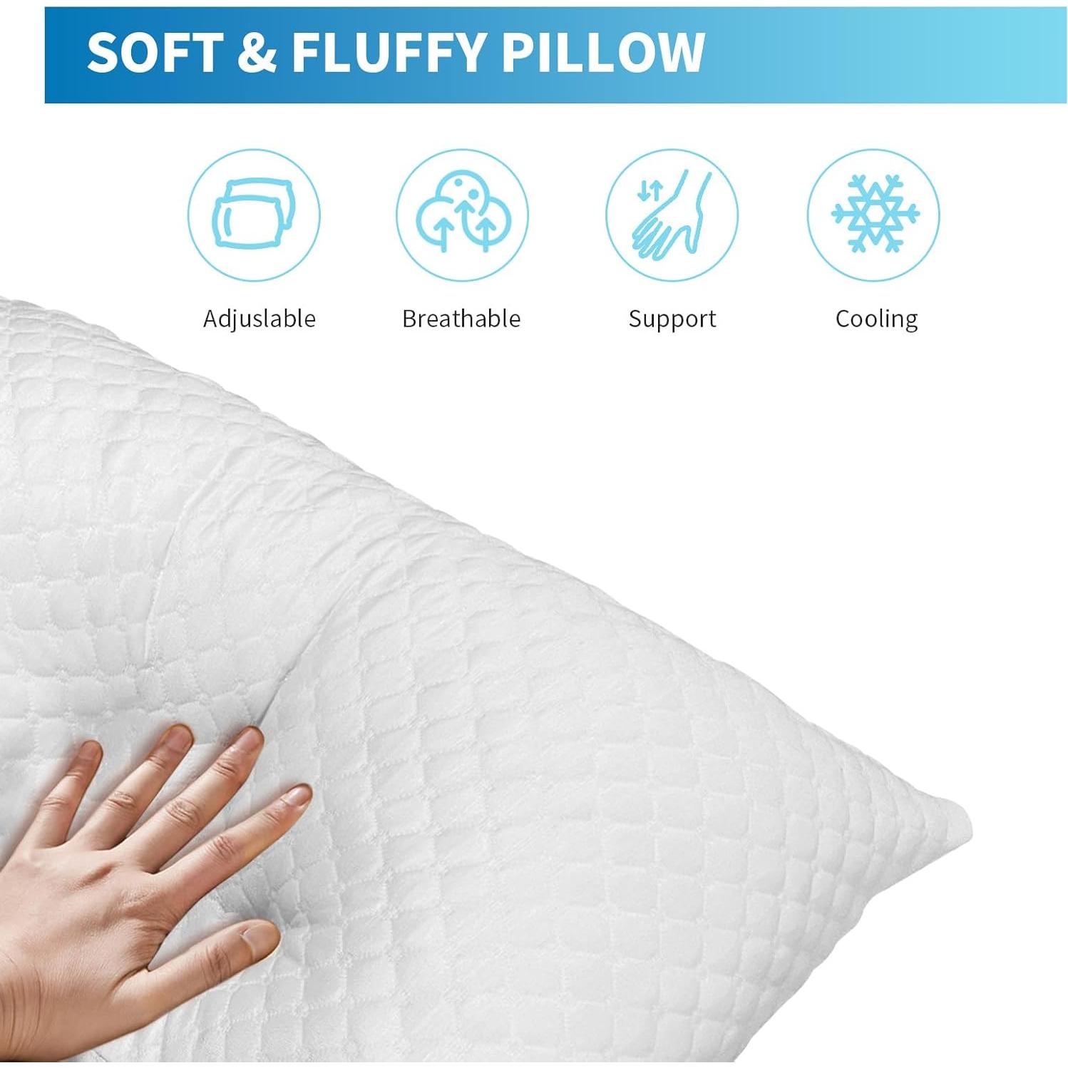 Cojines de Espuma Viscoelástica Refrigerantes OAISZ Queen Set 2