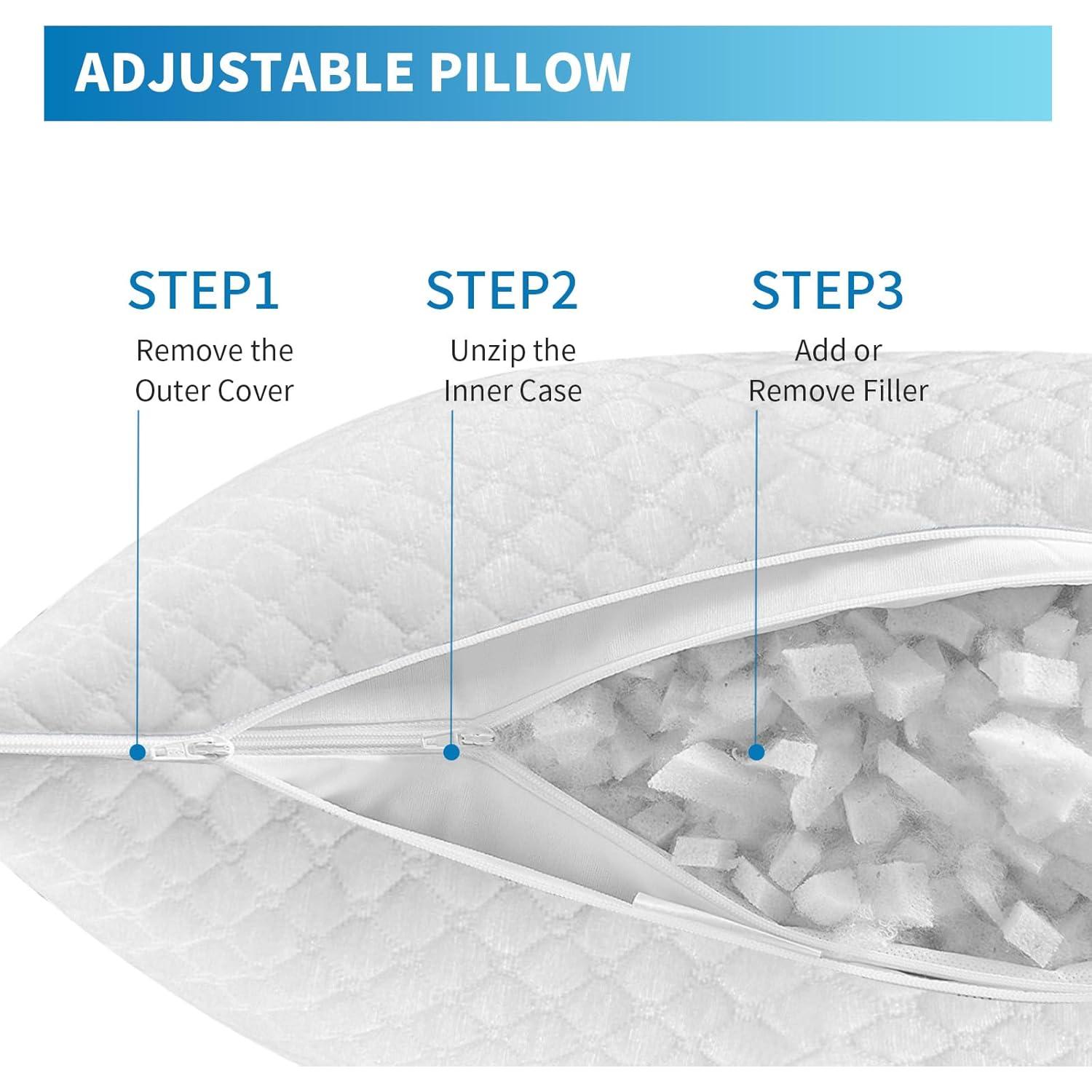 Cojines de Espuma Viscoelástica Refrigerantes OAISZ Queen Set 2