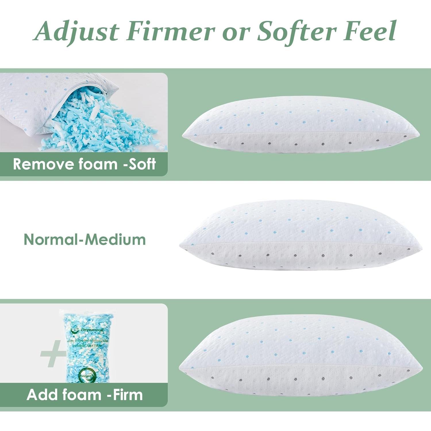 Juego de Almohadas Queen Dreamood 2 Pzas Espuma Memoria