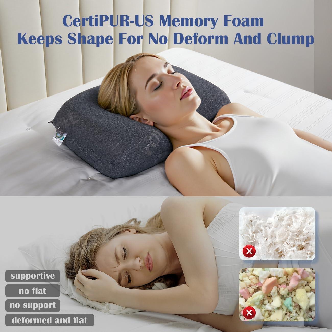 Almohada Ajustable Espuma Memoria LOFE 60x36 cm Alivio Cuello