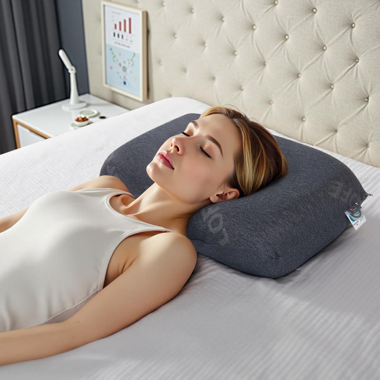 Almohada Ajustable Espuma Memoria LOFE 60x36 cm Alivio Cuello