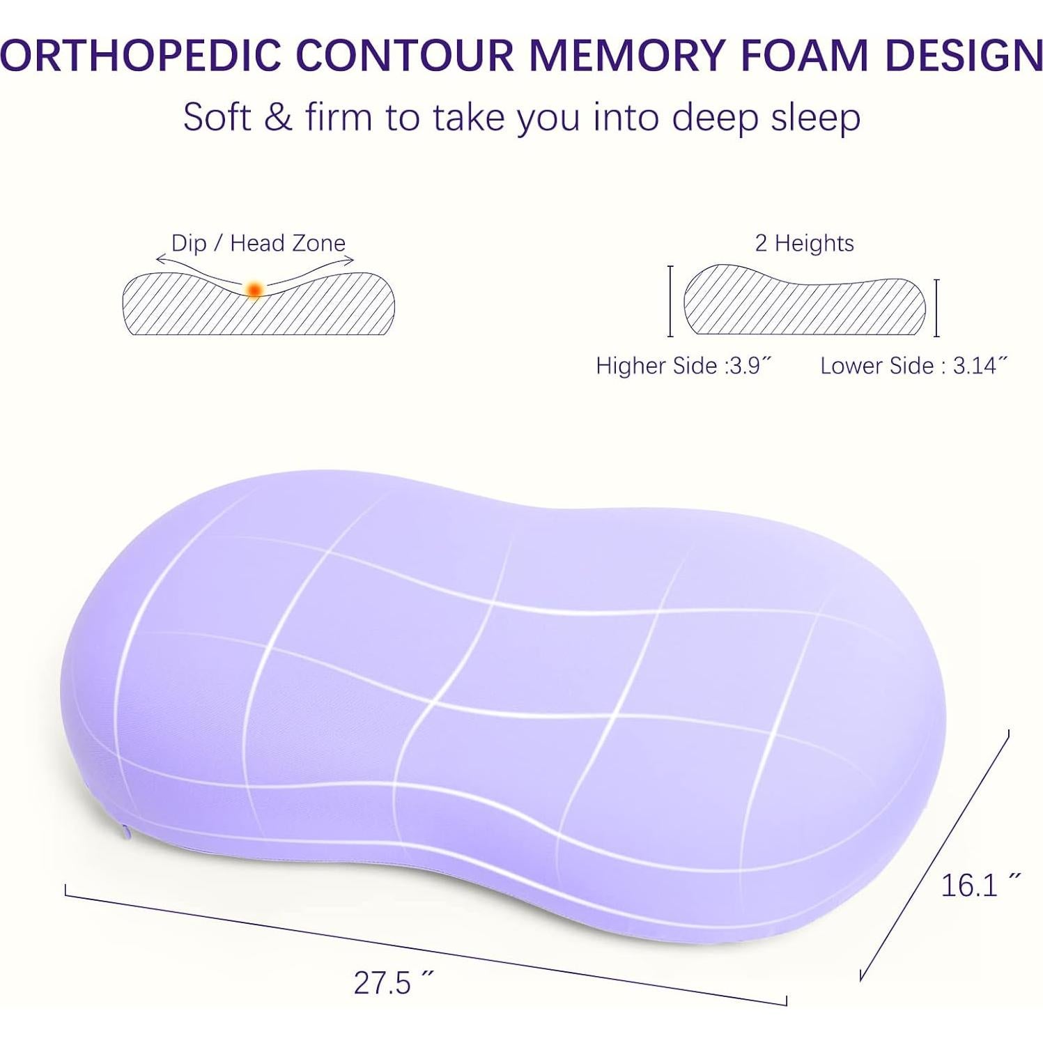 Almohada Cervical KEEPMOV Espuma Viscoelástica 1.36kg