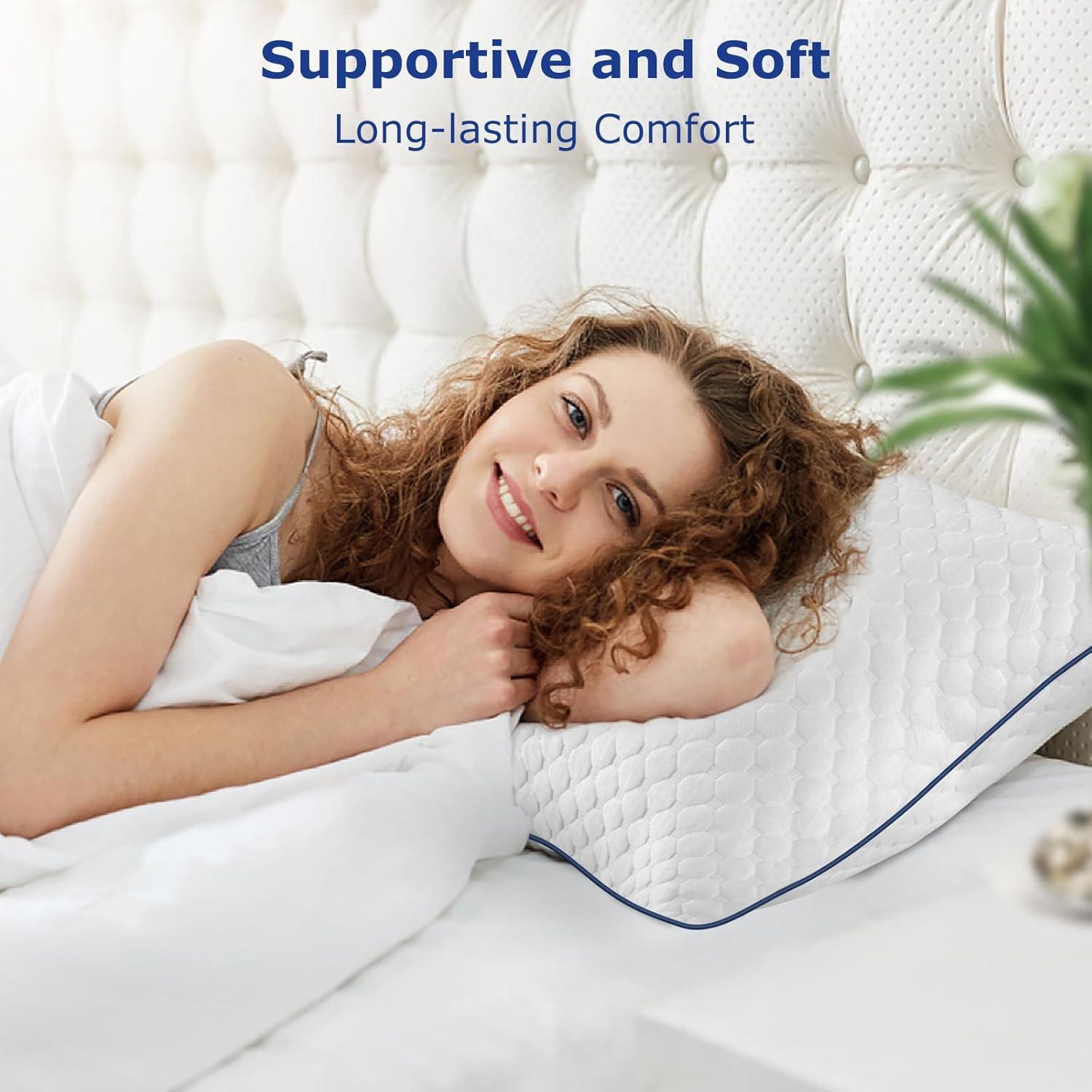 Juego de 2 almohadas Sofslee espuma viscoelástica queen