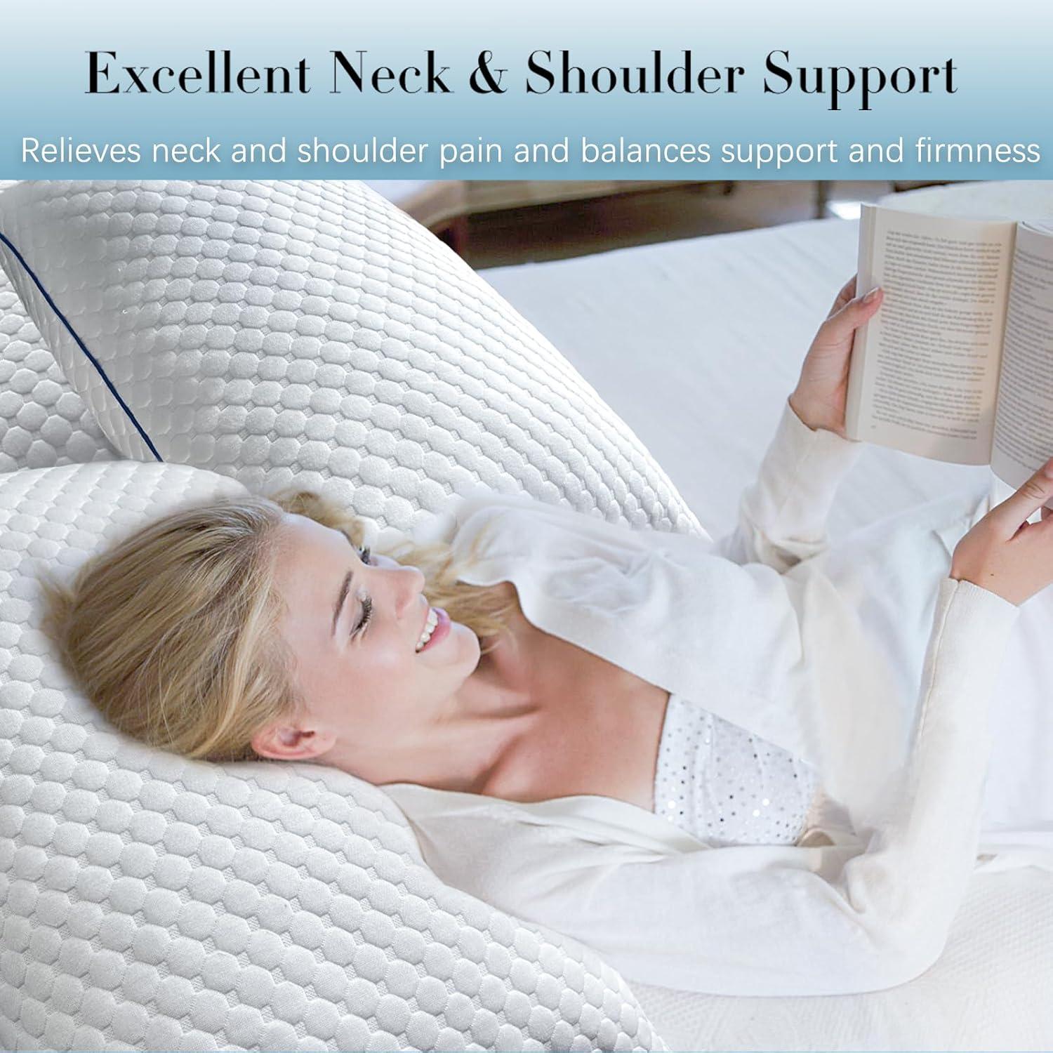 Juego de 2 almohadas Sofslee espuma viscoelástica queen