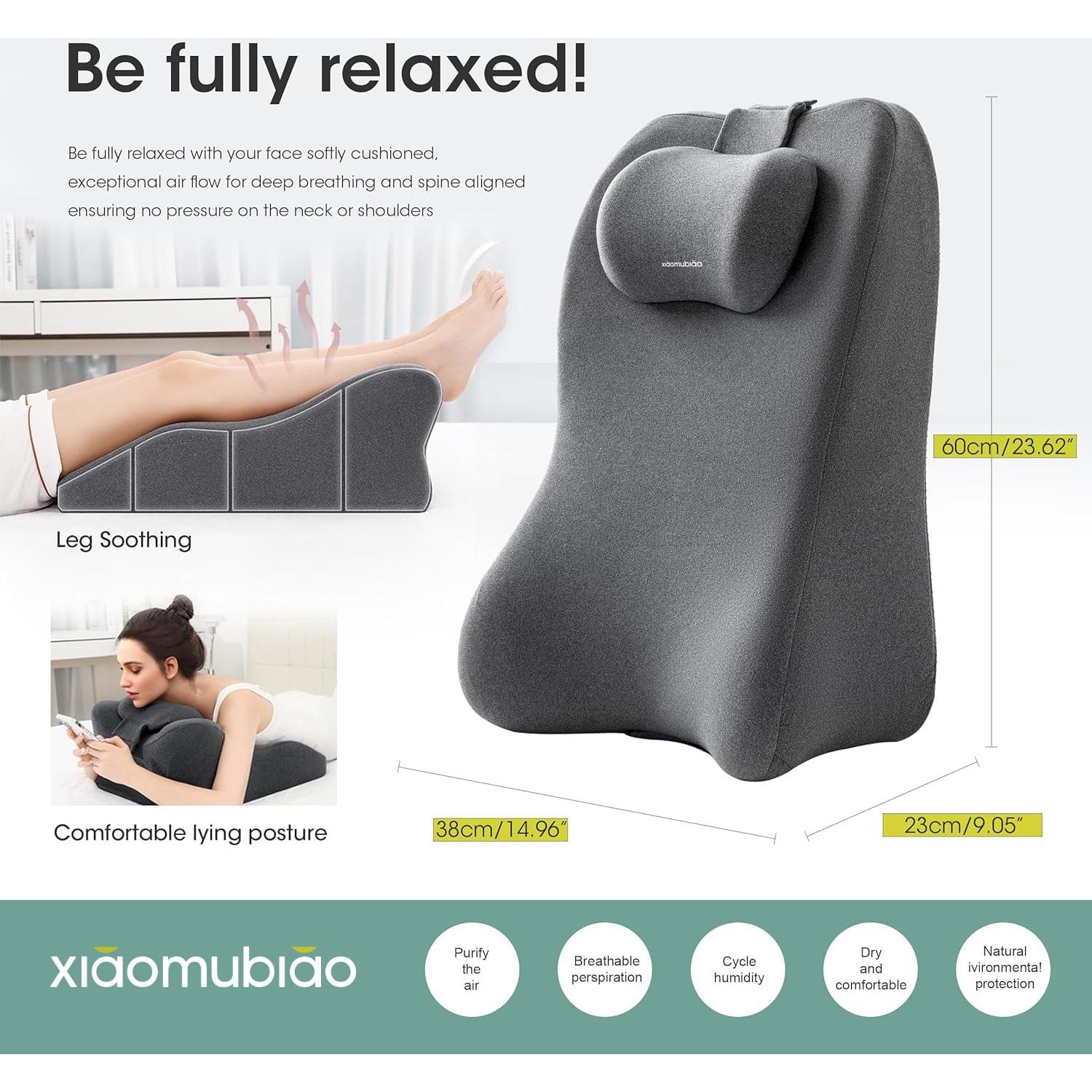 Cuña de Almohada Espuma Viscoelástica xiaomubiao 38x23x60cm