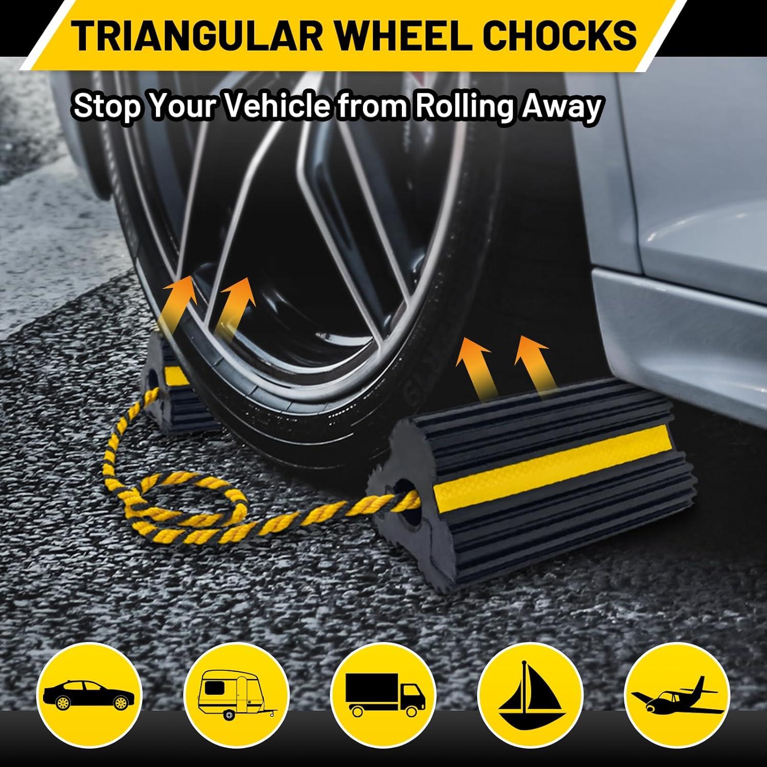 Cuñas de Rueda ROBLOCK 4 Paquetes Antideslizantes 76,2 cm