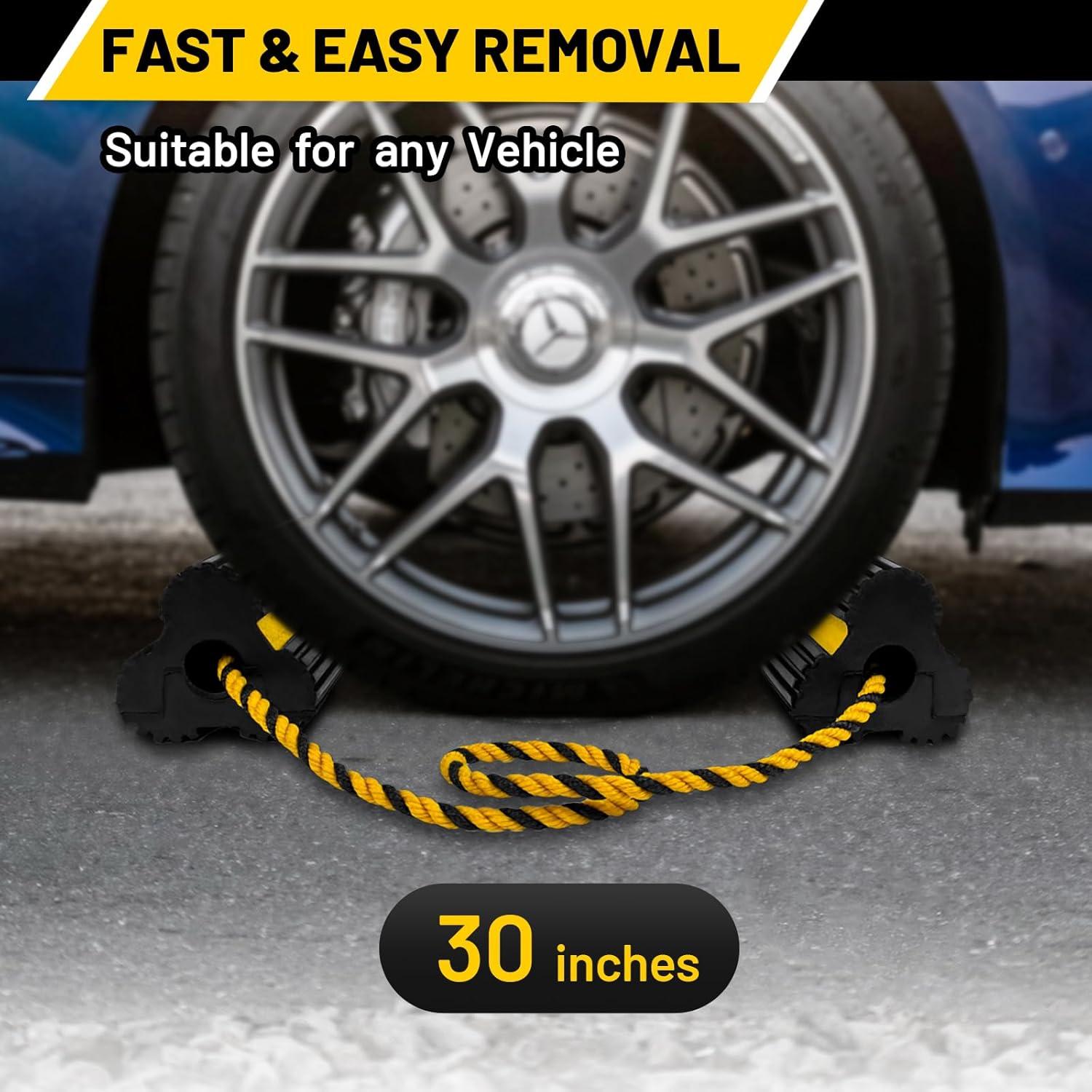 Cuñas de Rueda ROBLOCK 4 Paquetes Antideslizantes 76,2 cm