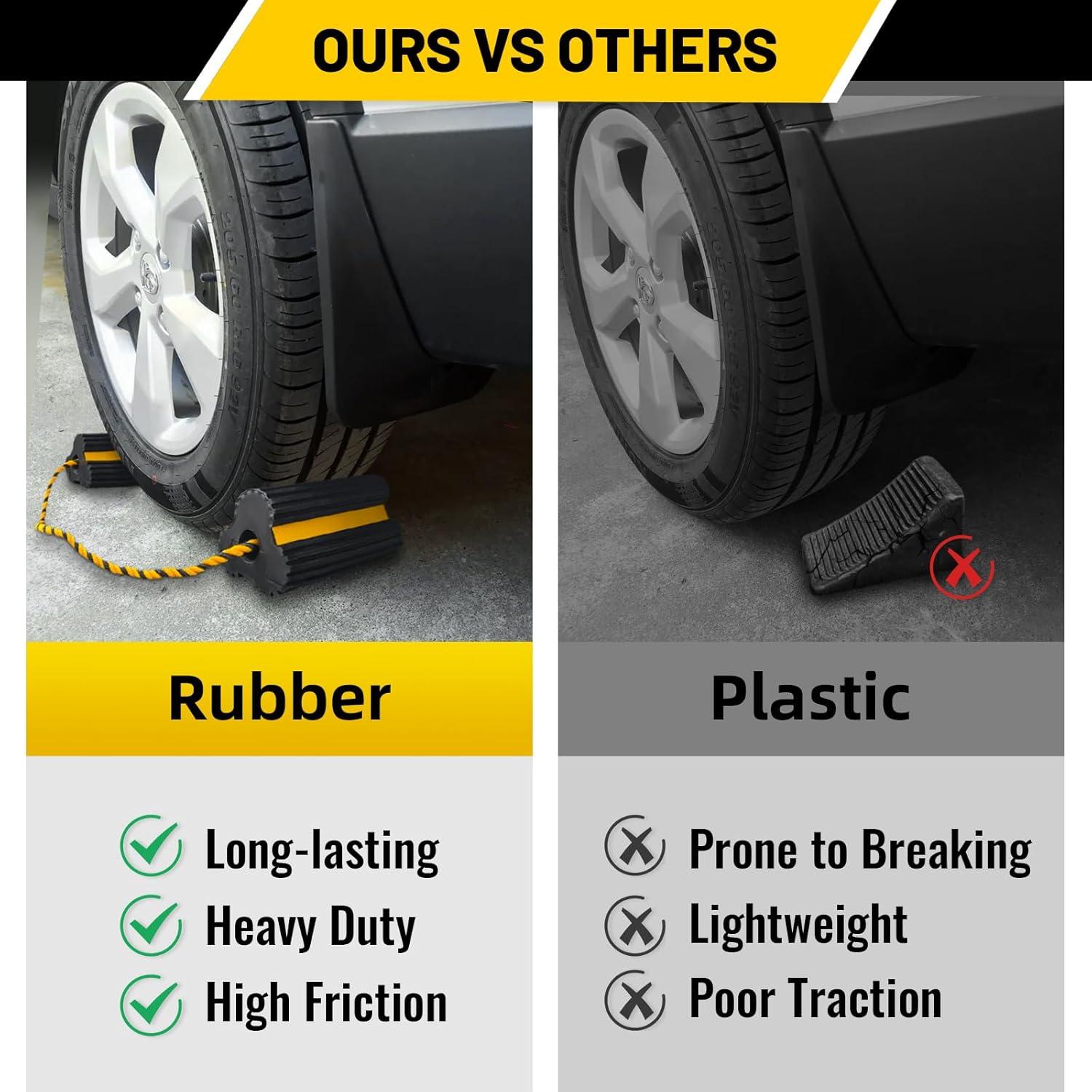 Cuñas de Rueda ROBLOCK 4 Paquetes Antideslizantes 76,2 cm