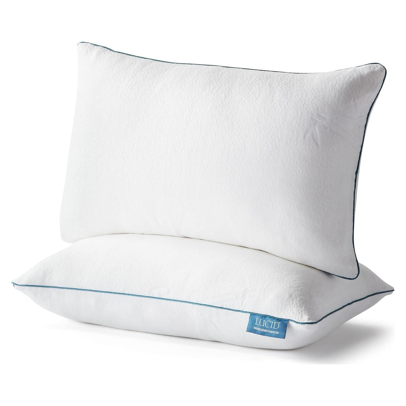 Almohadas LUCID de Espuma Viscoelástica Hipoalergénicas - Rey (2 Pzs)