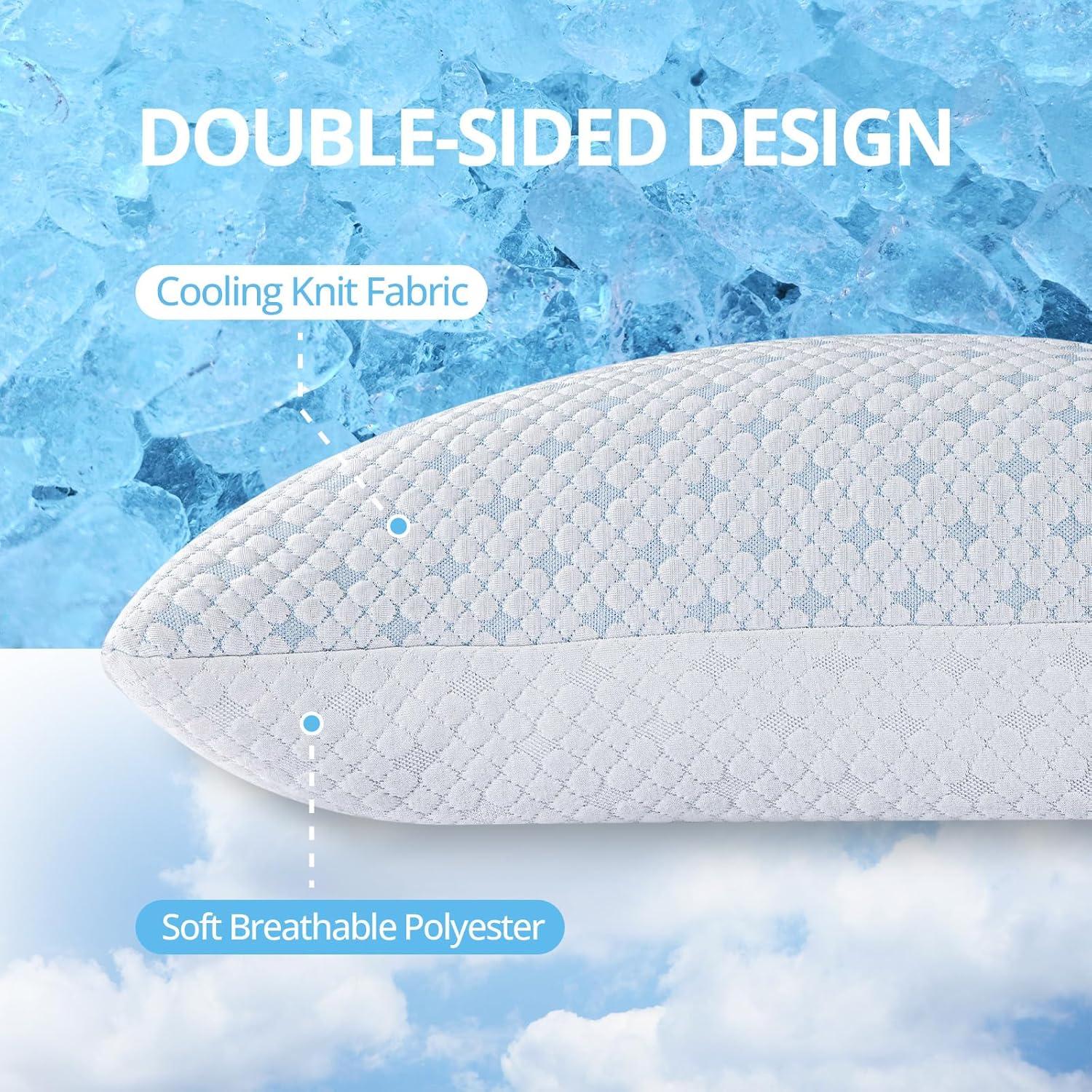 Cojín Queen EGOHOME Espuma Viscoelástica Refrigerante Ajustable