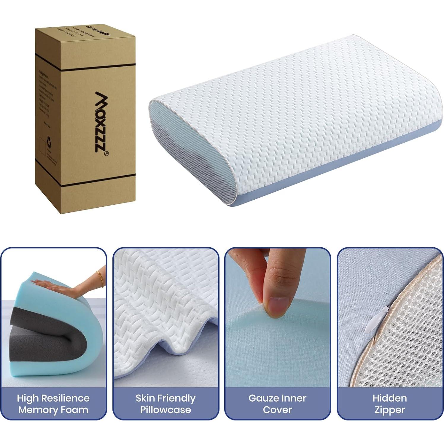 Almohada Viscoelástica Maxzzz con Gel Refrigerante 7,62 cm