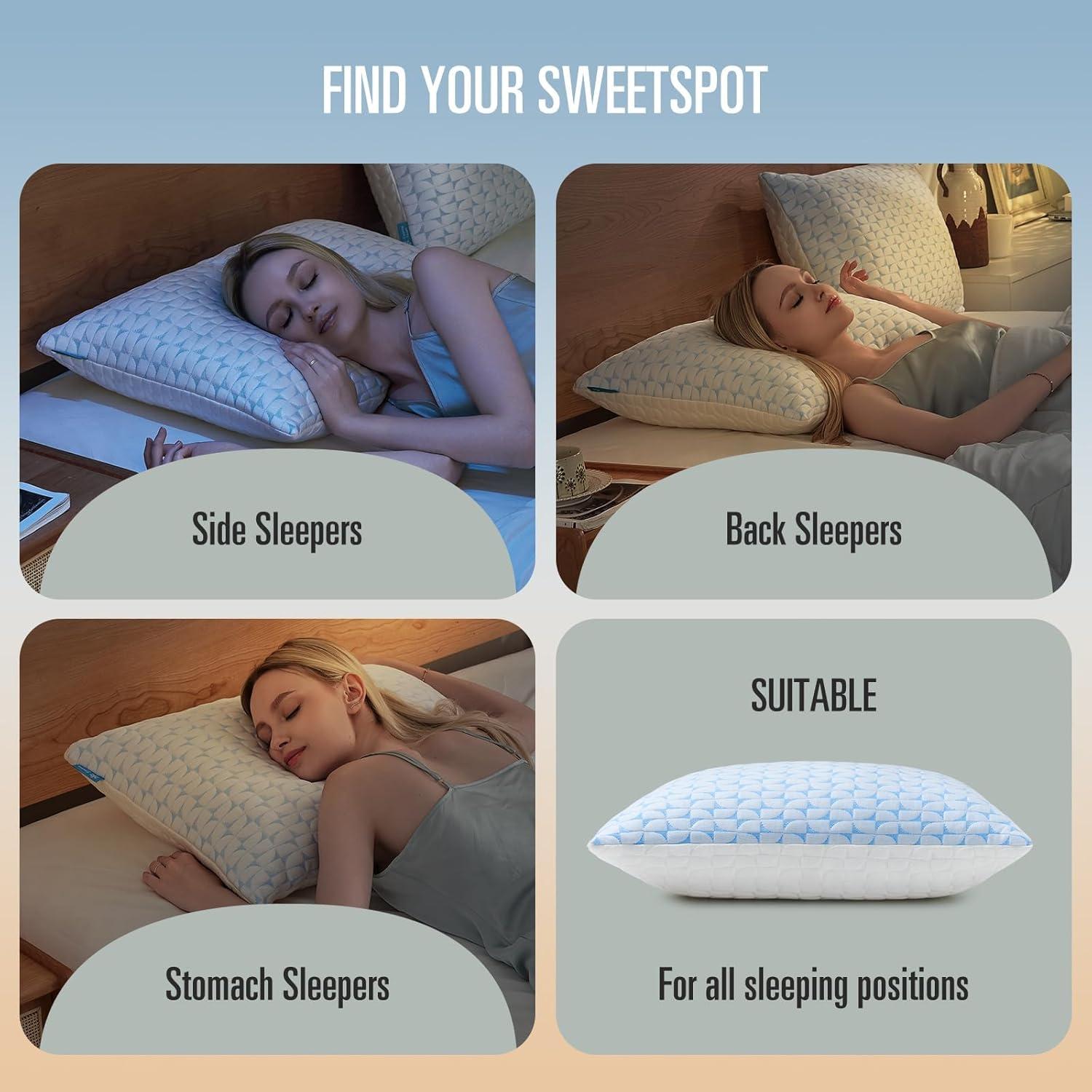 Almohada Ajustable QUTOOL de Espuma Viscoelástica Queen