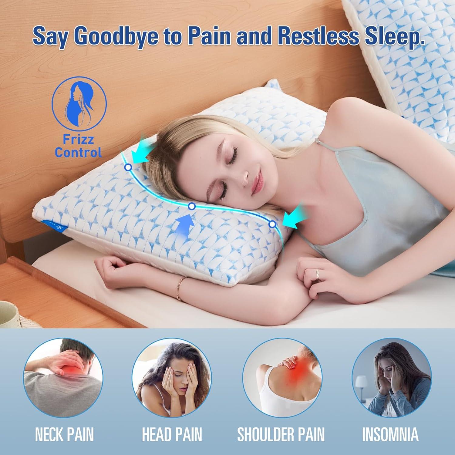 Almohada Ajustable QUTOOL de Espuma Viscoelástica Queen