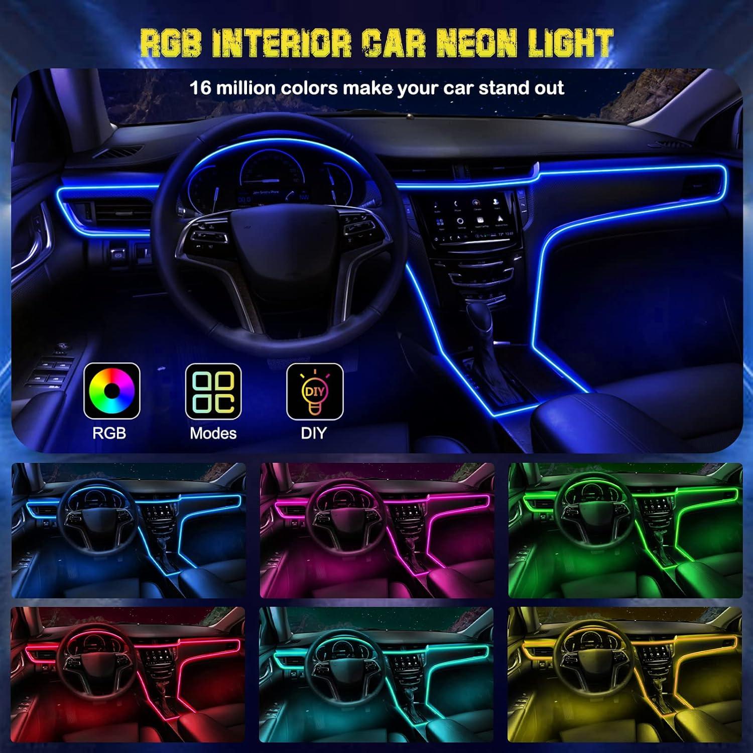 Luces LED de tira Jushope FN5 USB-5-SK RGB para coche