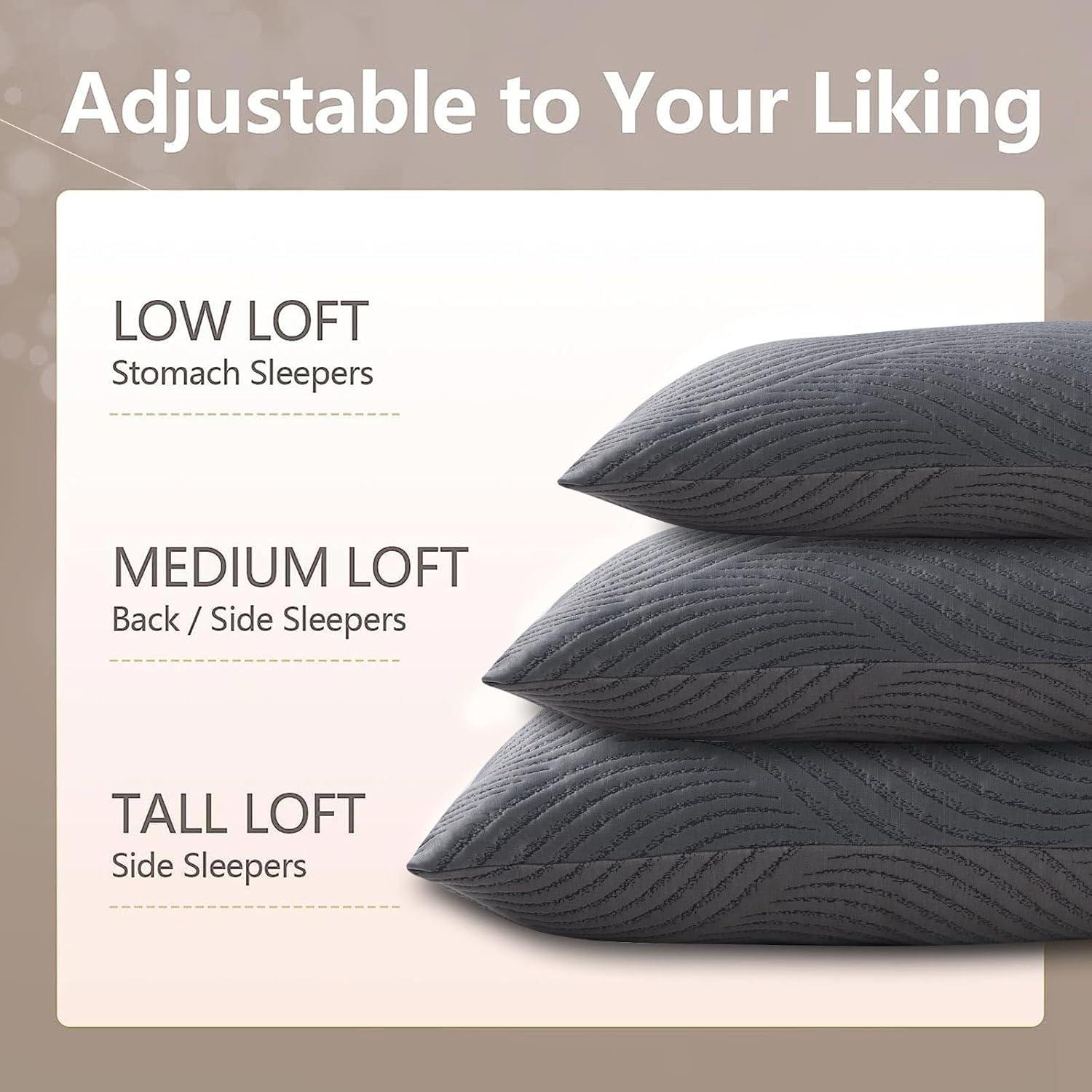 Juego de 2 almohadas Queen Smilereve espuma viscoelástica